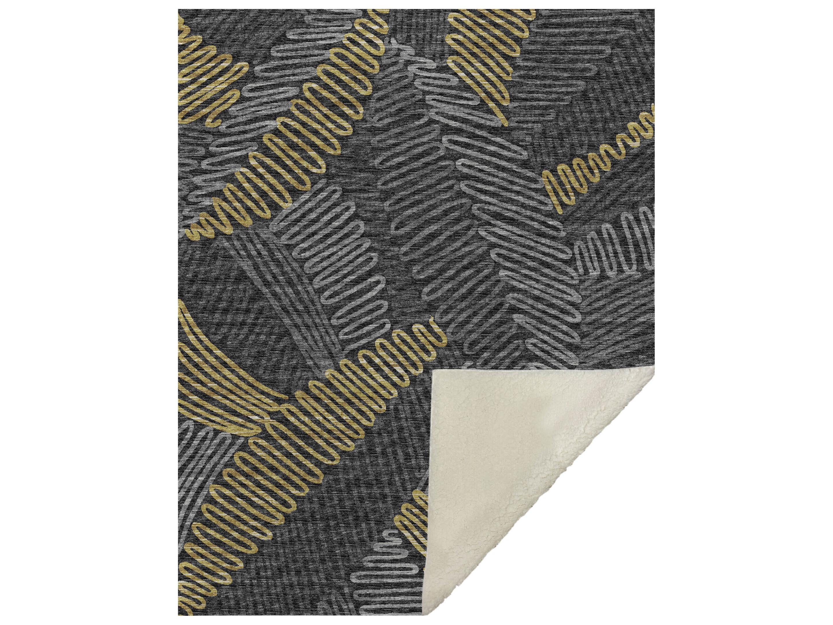 Dalyn Sherpa Gray Polyester Throw