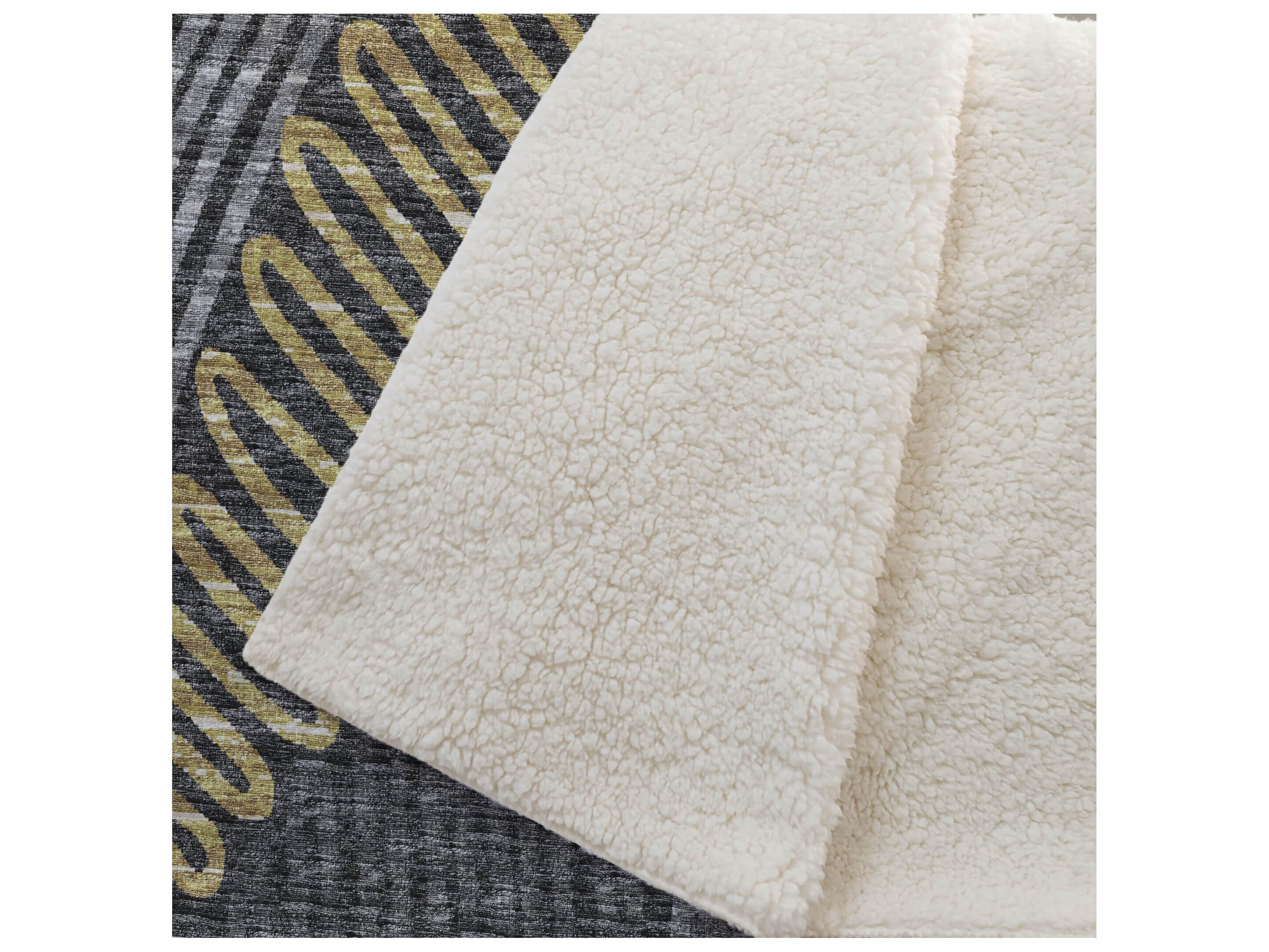 Dalyn Sherpa Gray Polyester Throw