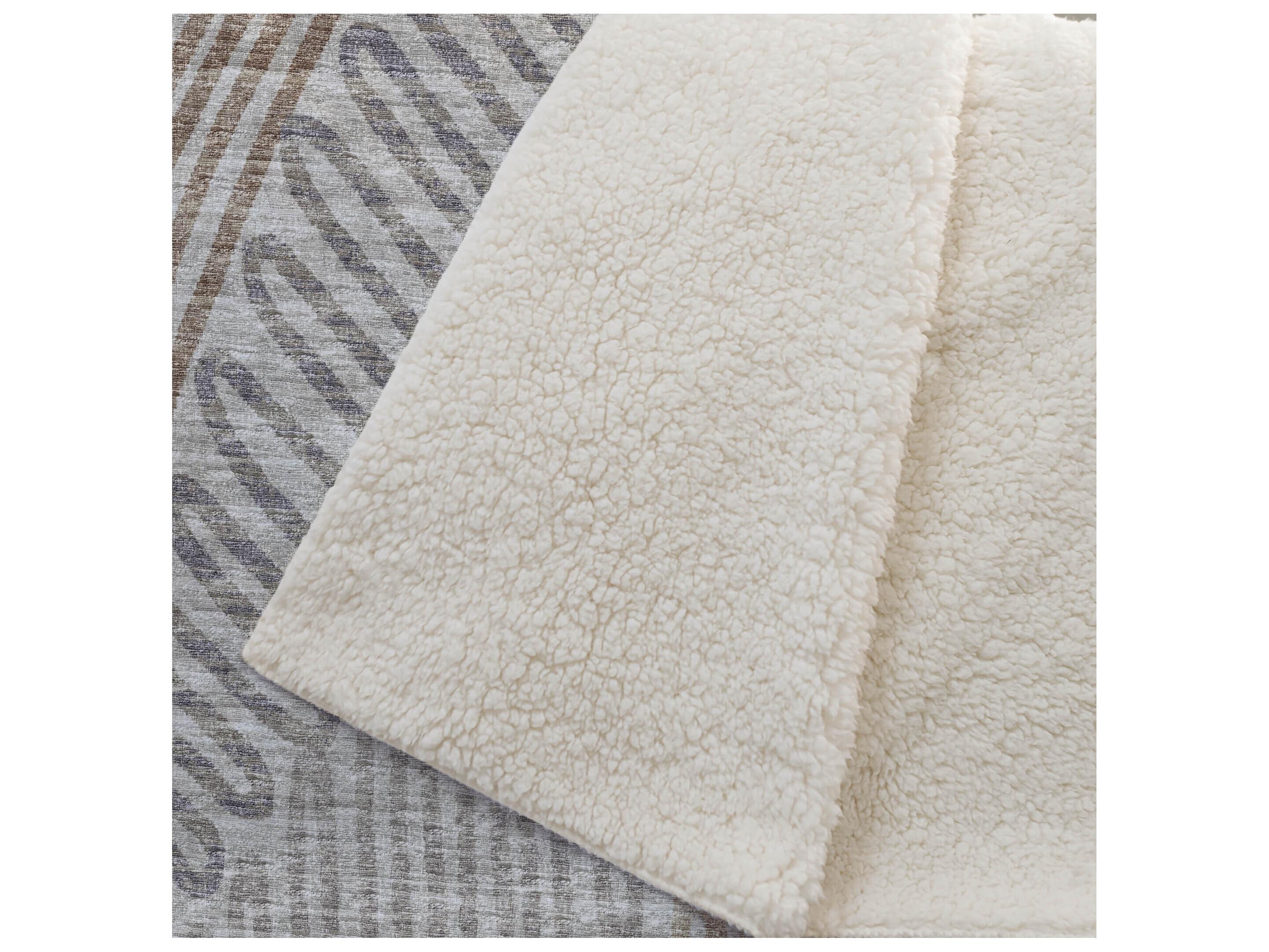 Dalyn Sherpa Neutral Polyester Throw