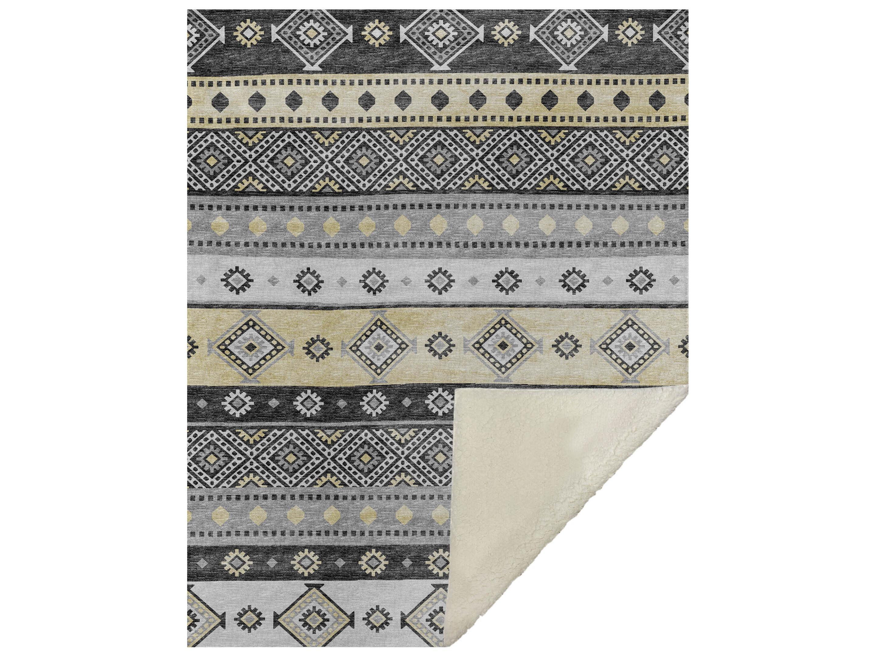 Dalyn Sherpa Gray Polyester Throw
