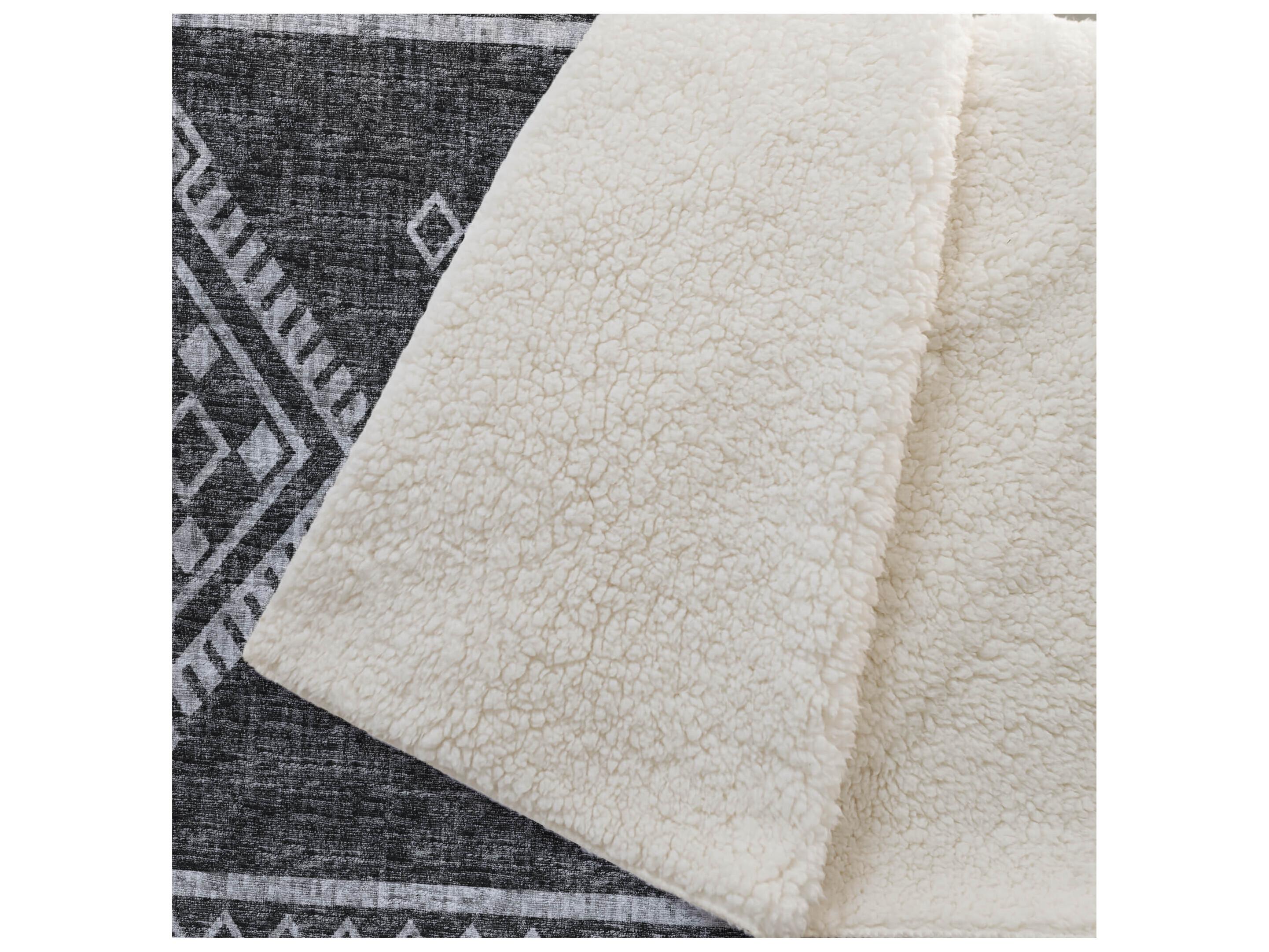 Dalyn Sherpa Gray Polyester Throw