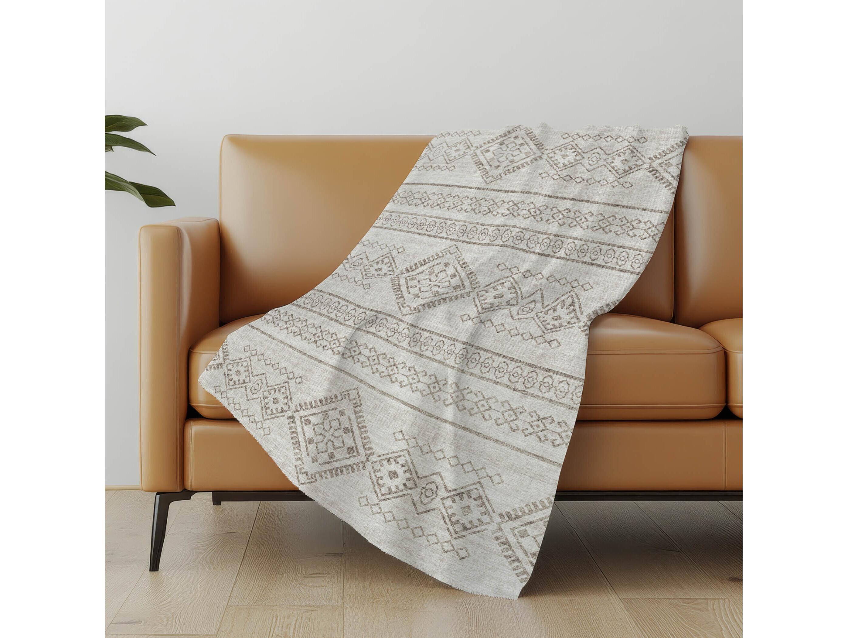 Dalyn Sherpa Neutral Polyester Throw