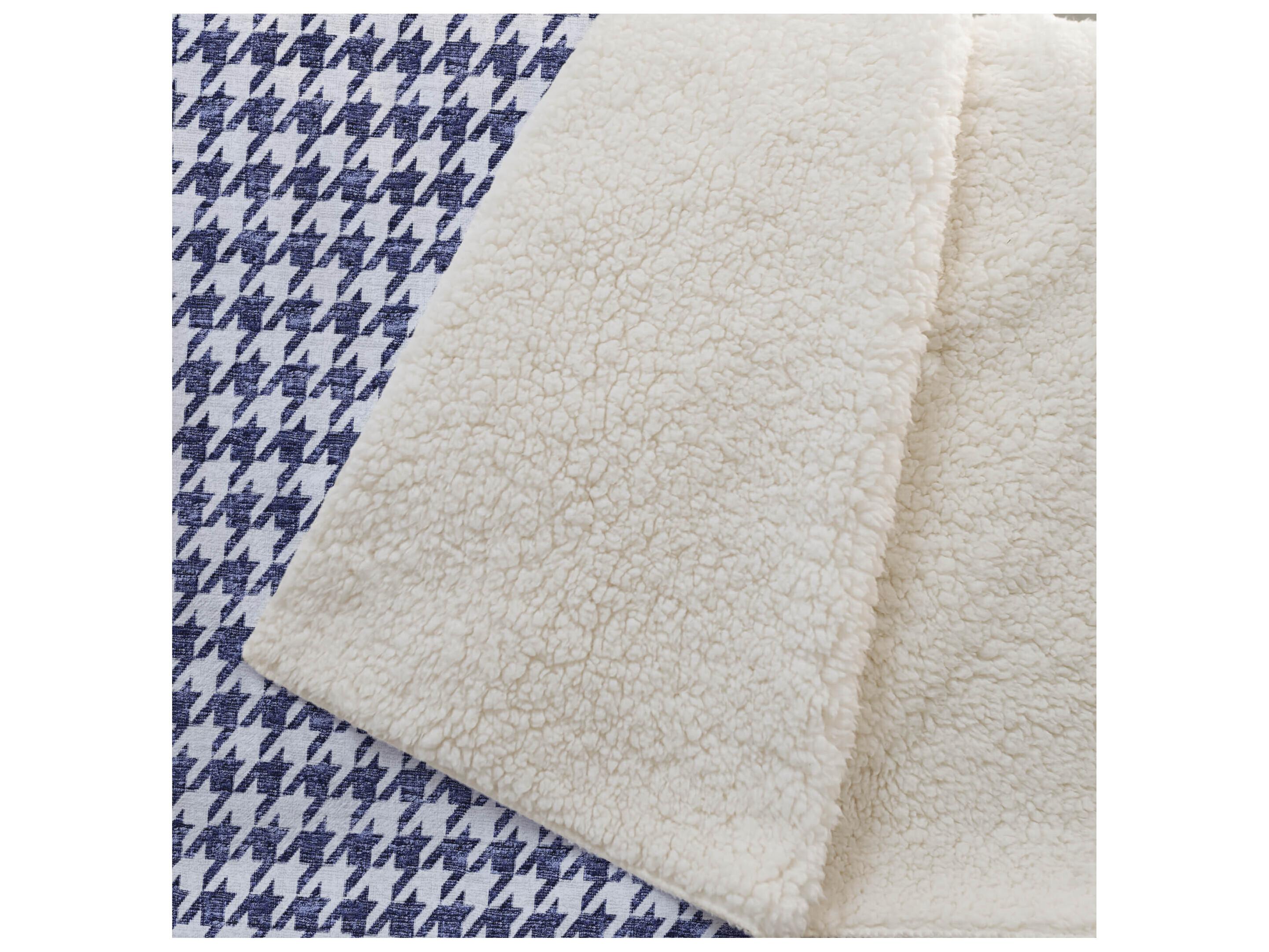 Dalyn Sherpa Blue Polyester Throw