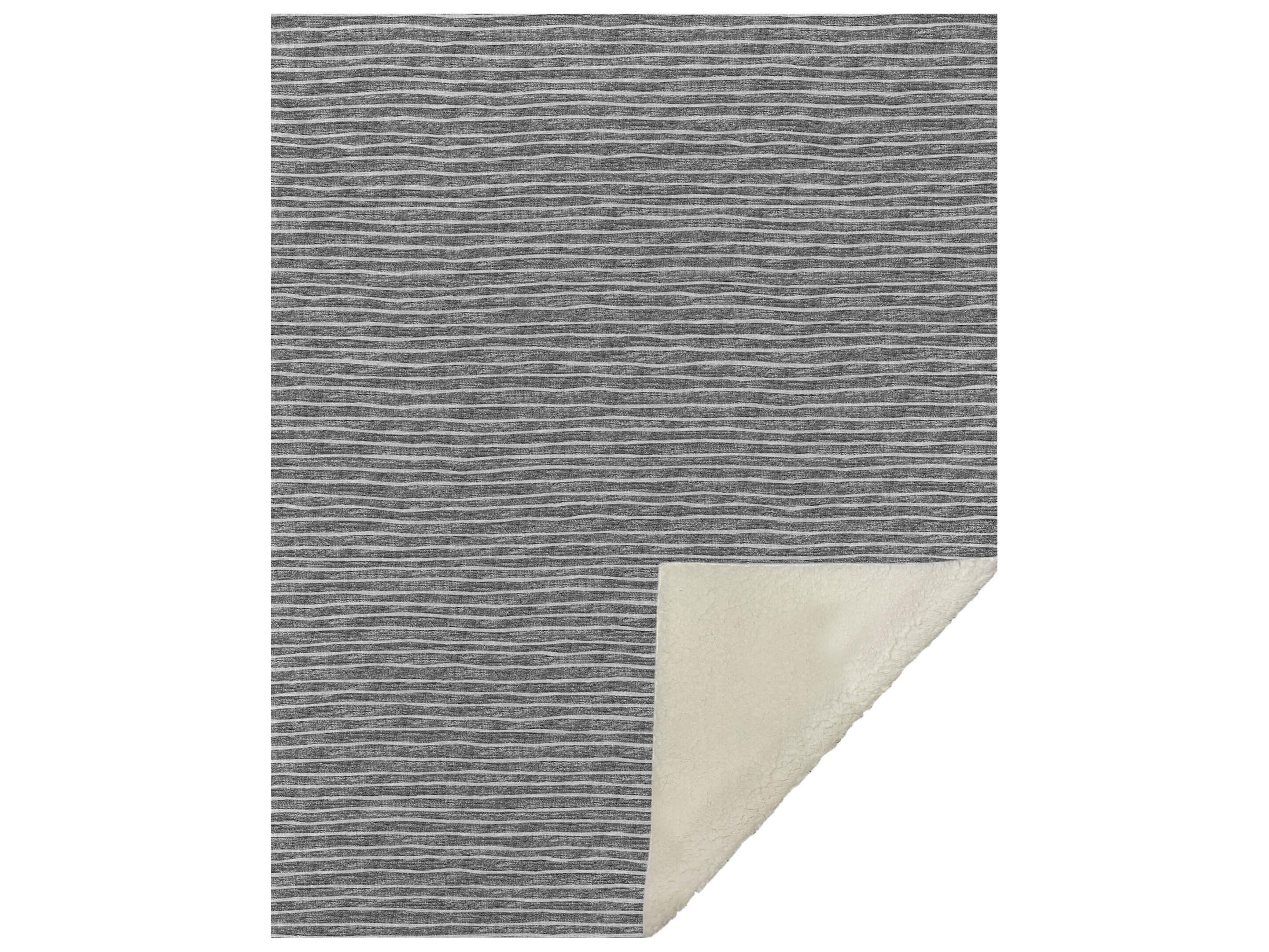 Dalyn Sherpa Gray Polyester Throw