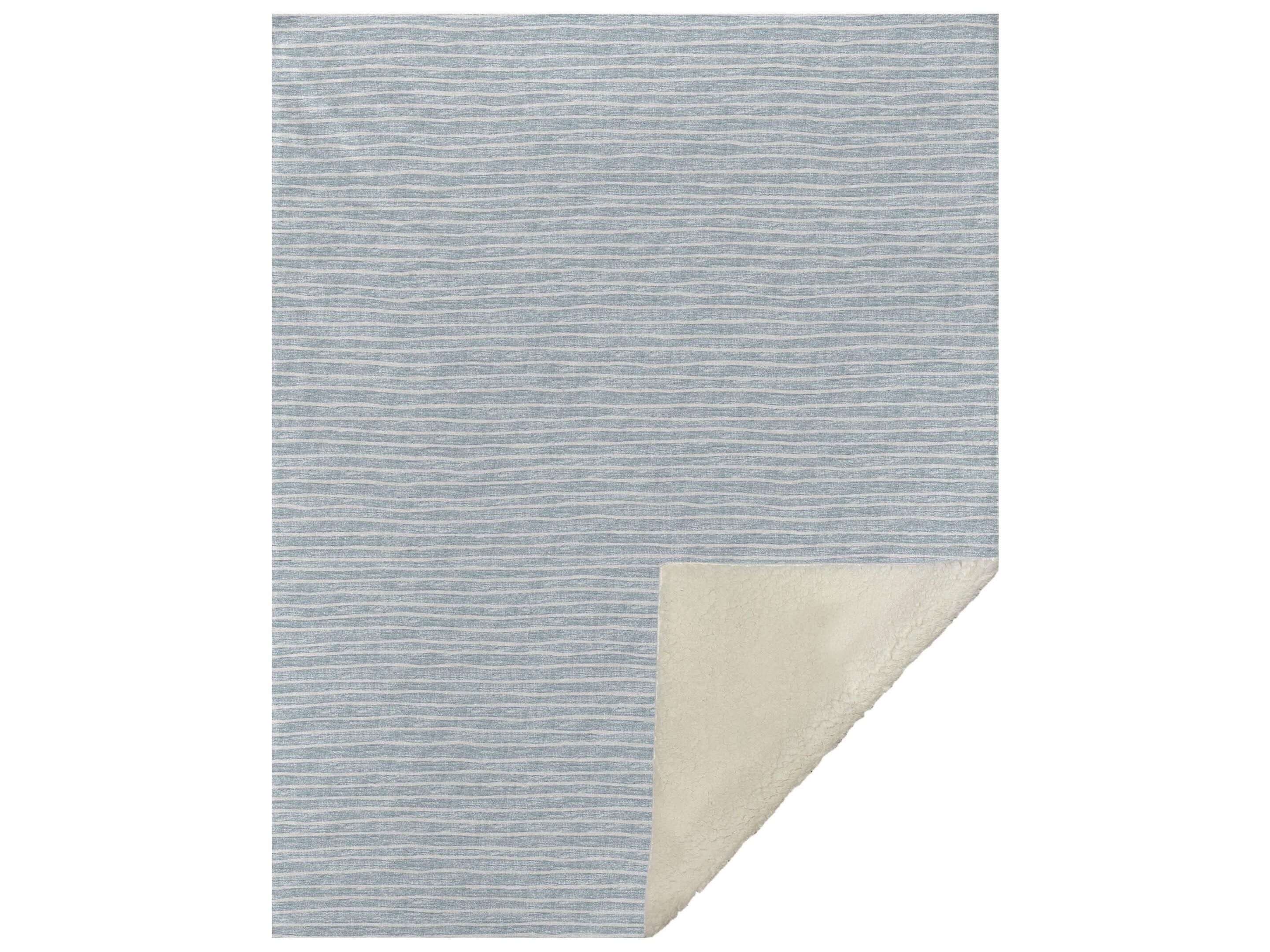 Dalyn Sherpa Blue Polyester Throw