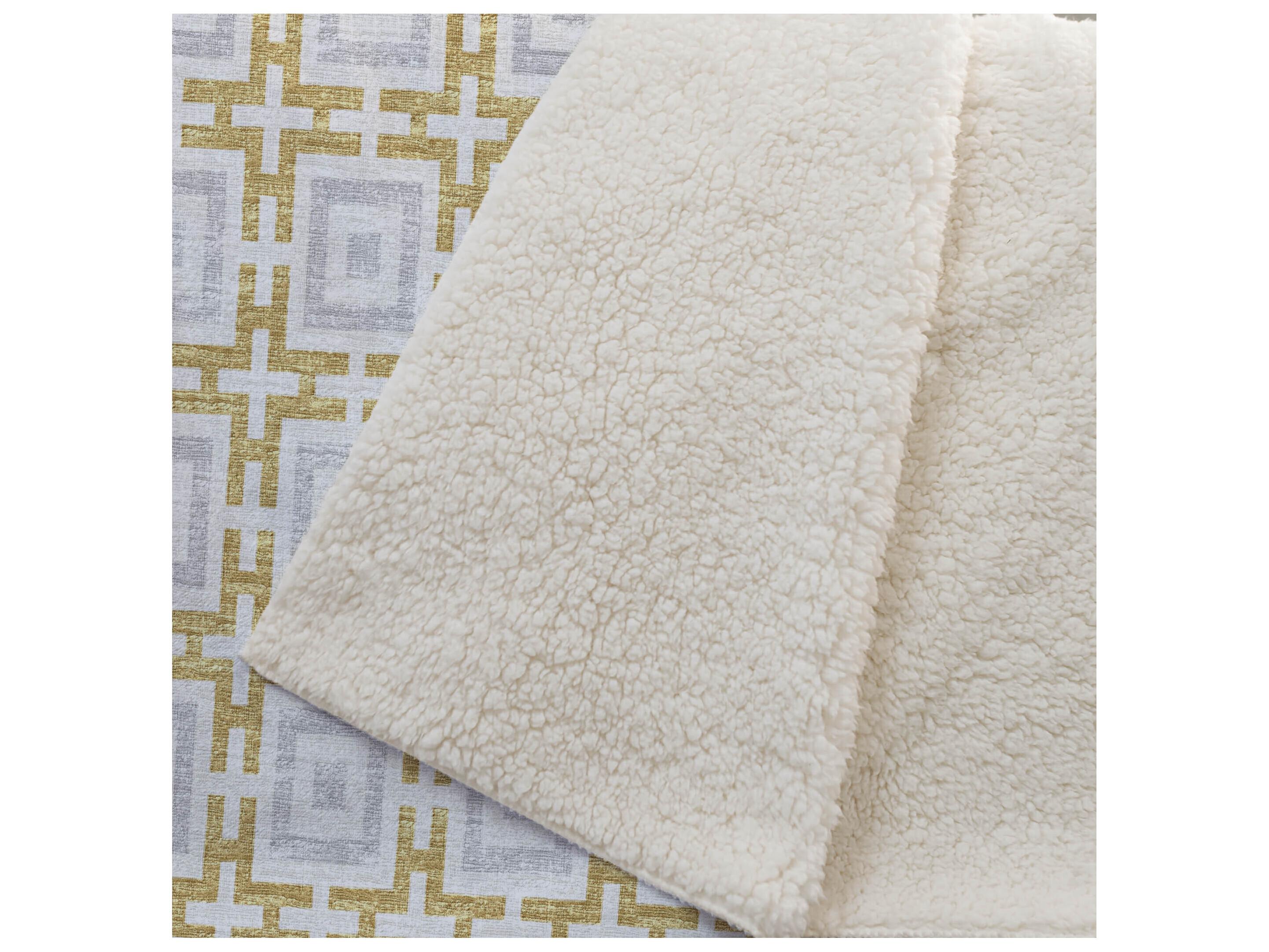 Dalyn Sherpa Gold Polyester Throw