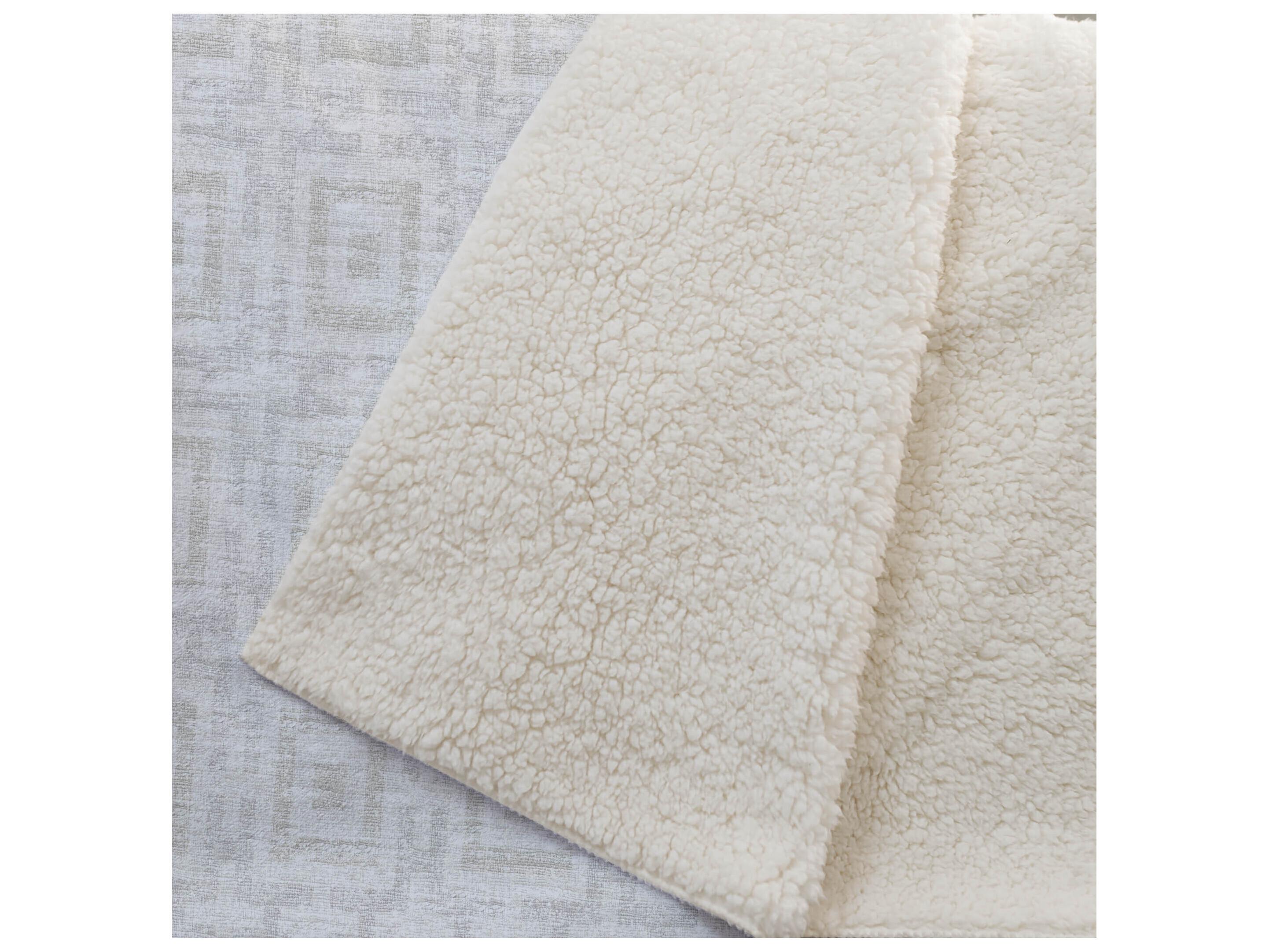 Dalyn Sherpa Ivory Polyester Throw