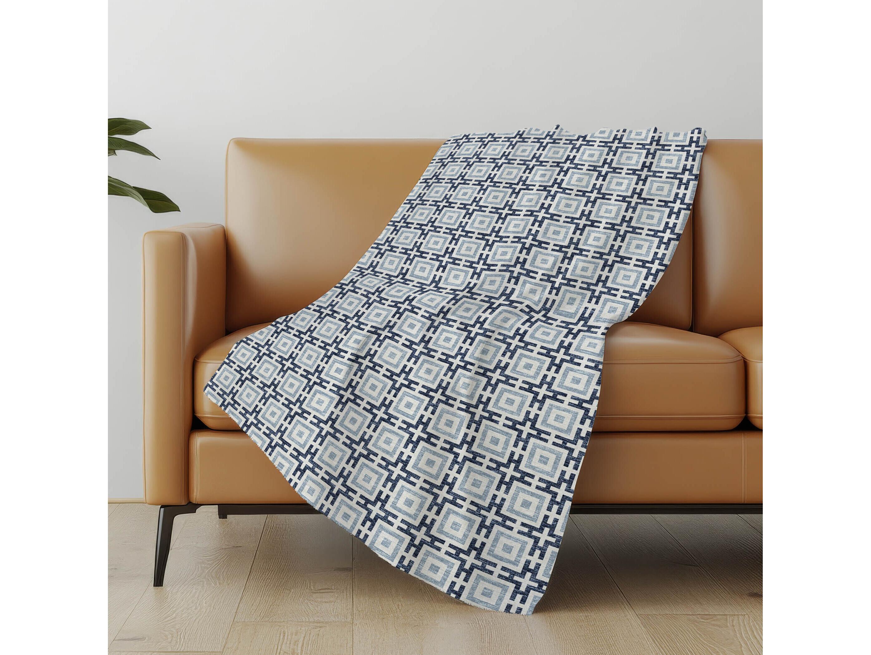 Dalyn Sherpa Blue Polyester Throw