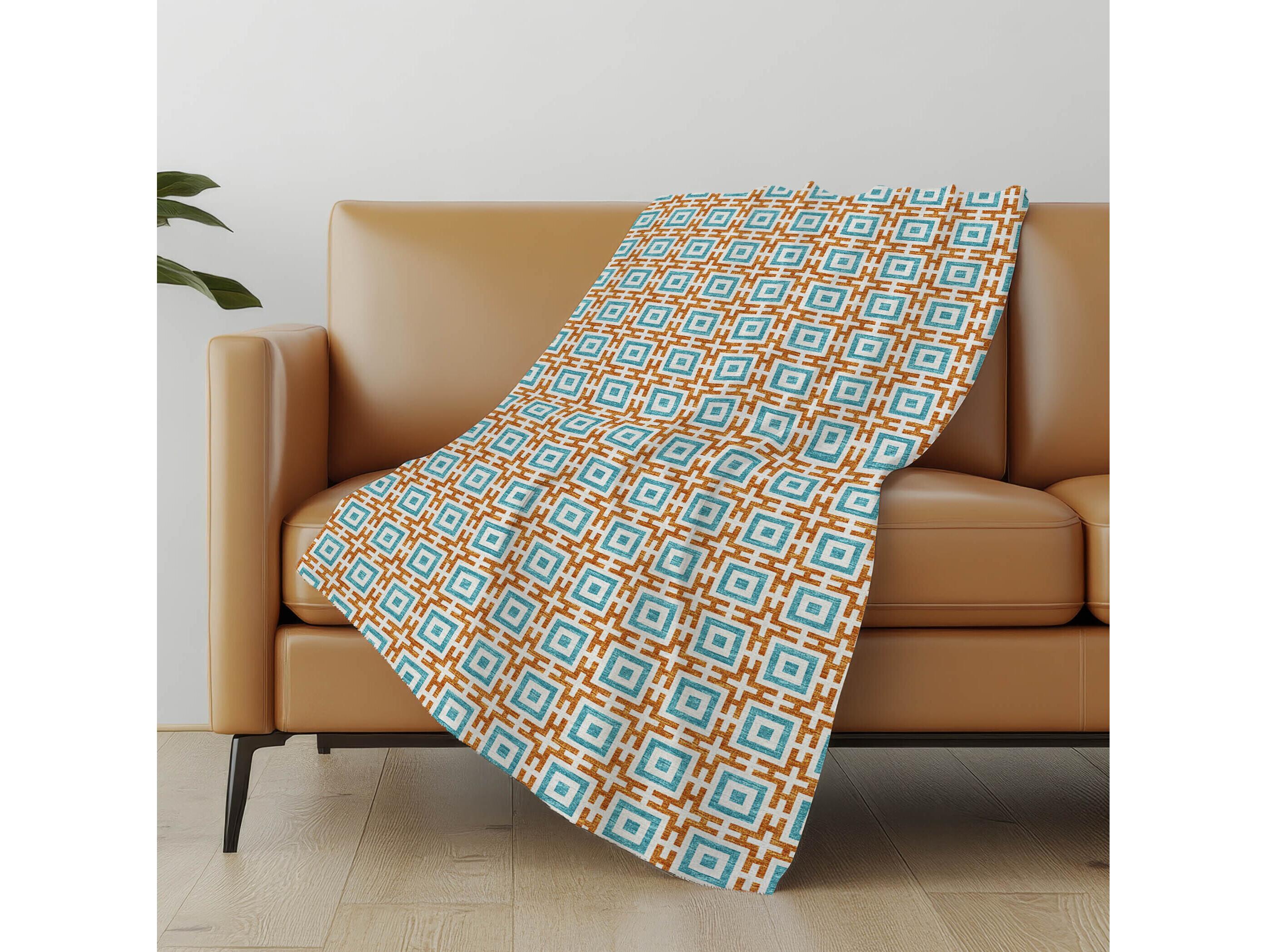 Dalyn Sherpa Orange Polyester Throw