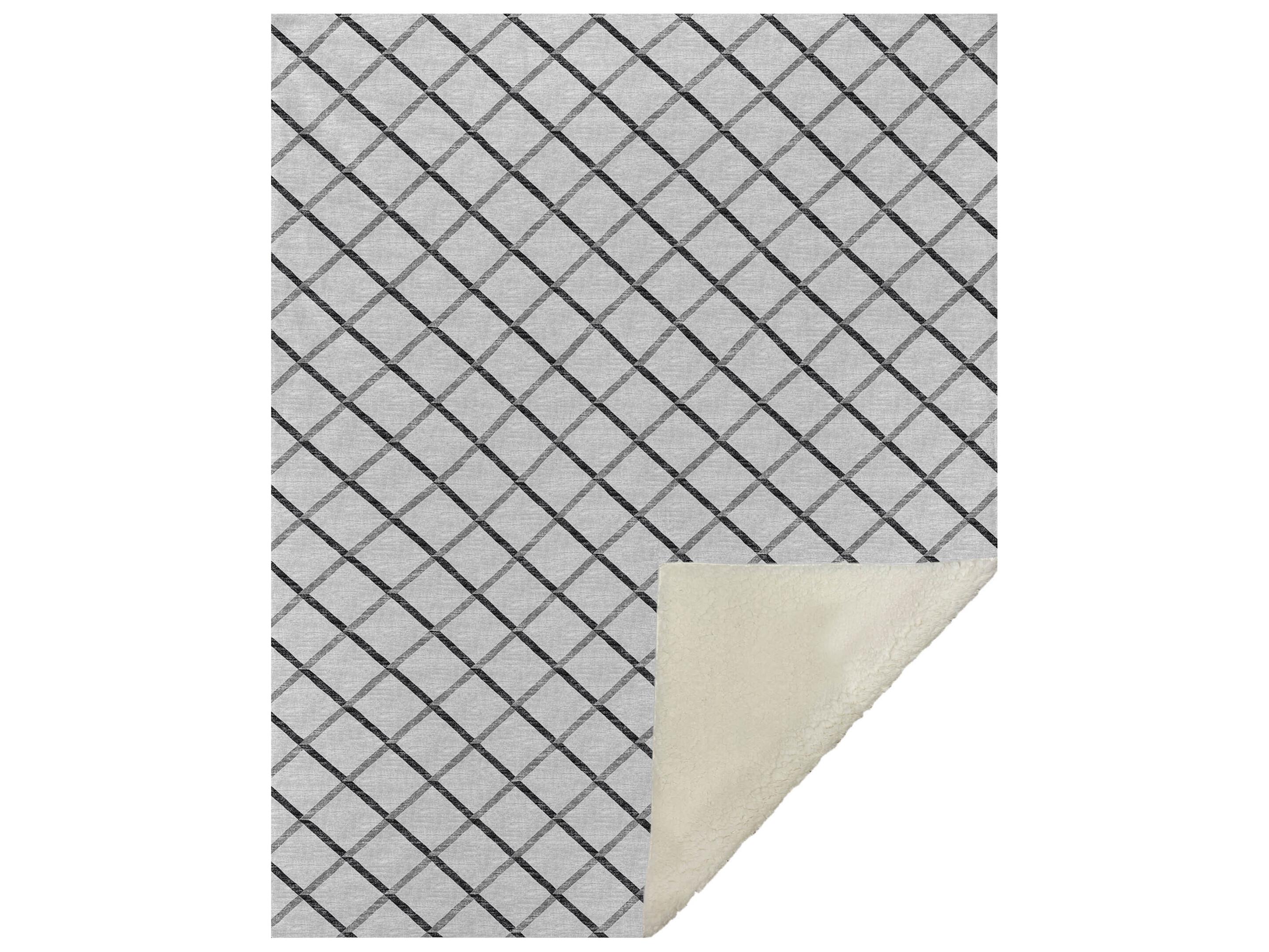 Dalyn Sherpa Gray Polyester Throw