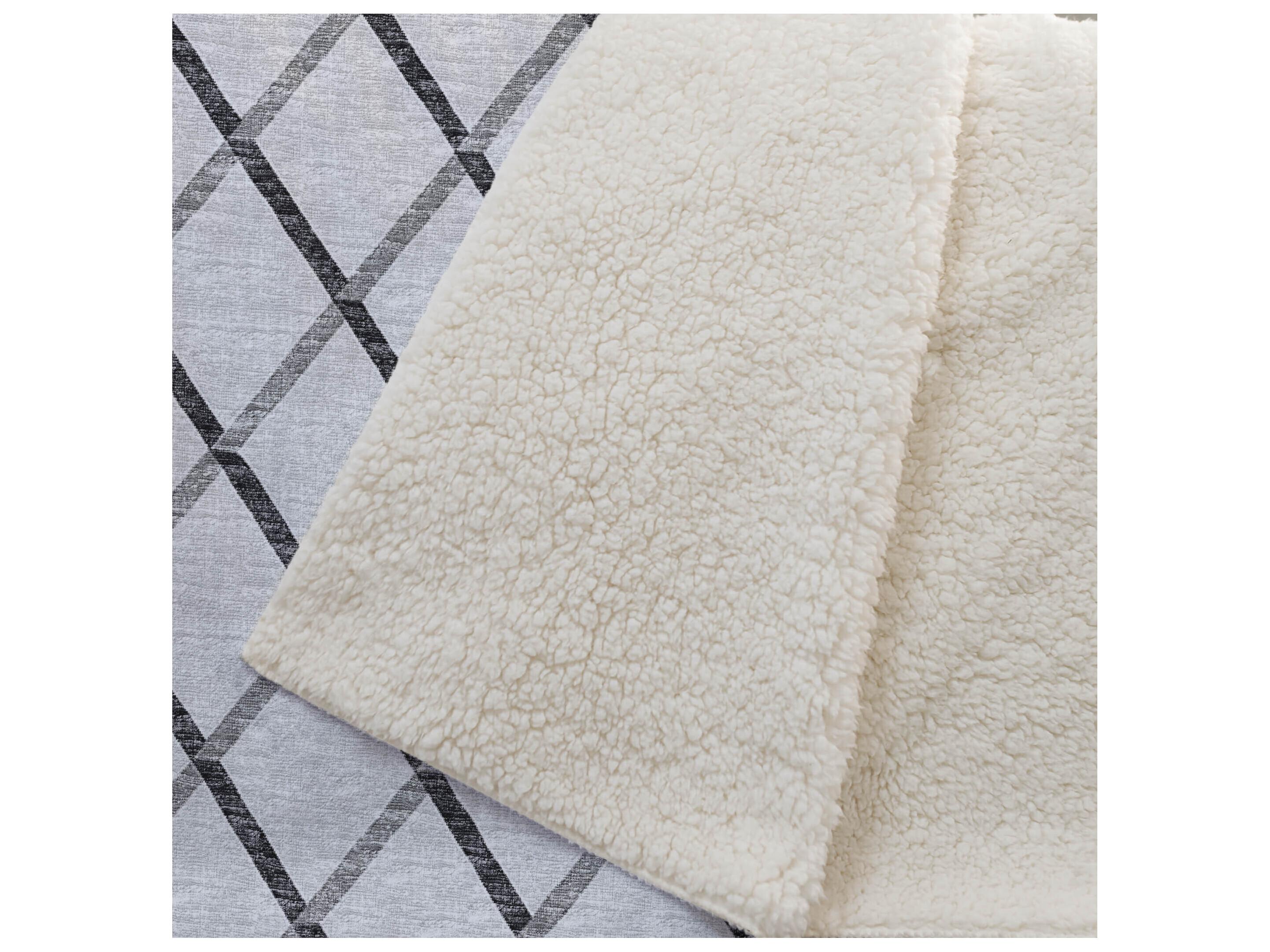 Dalyn Sherpa Gray Polyester Throw