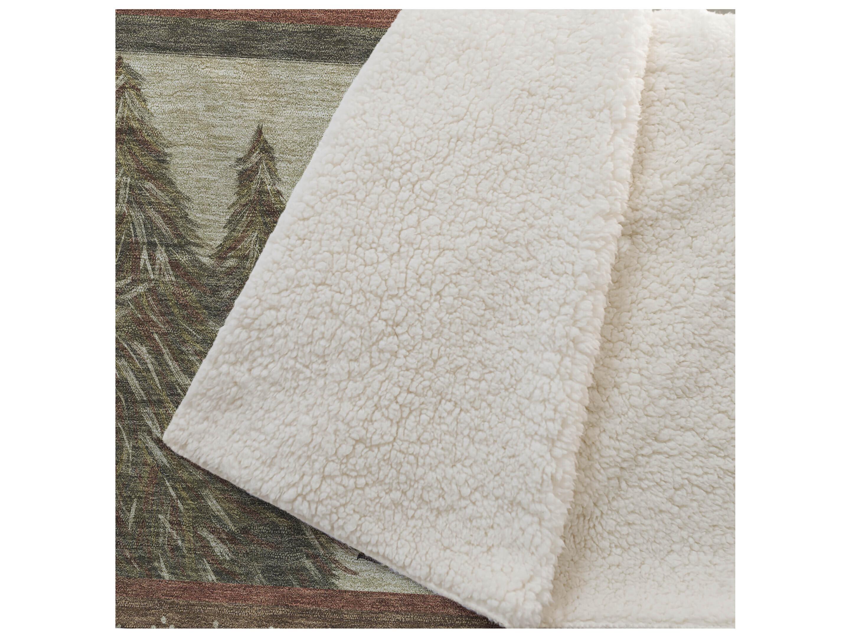 Dalyn Sherpa Beige Polyester Throw