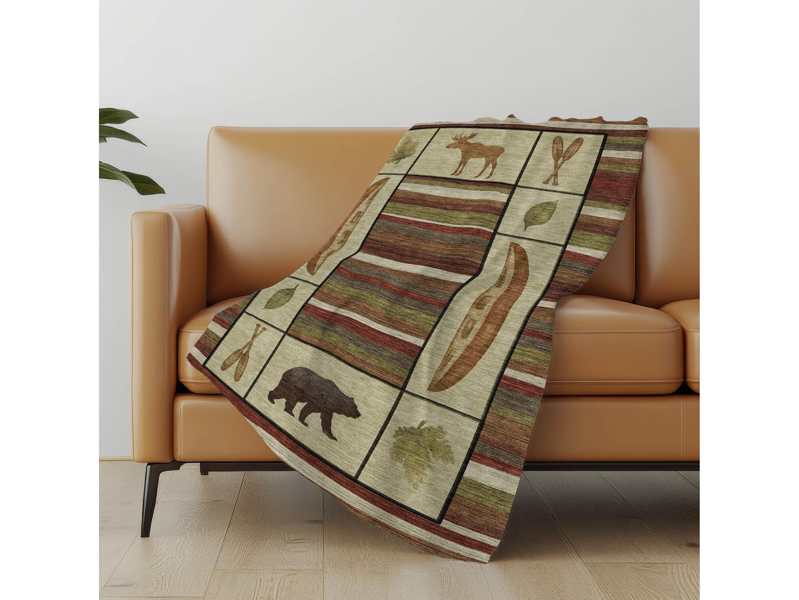 Dalyn Sherpa Red Polyester Throw