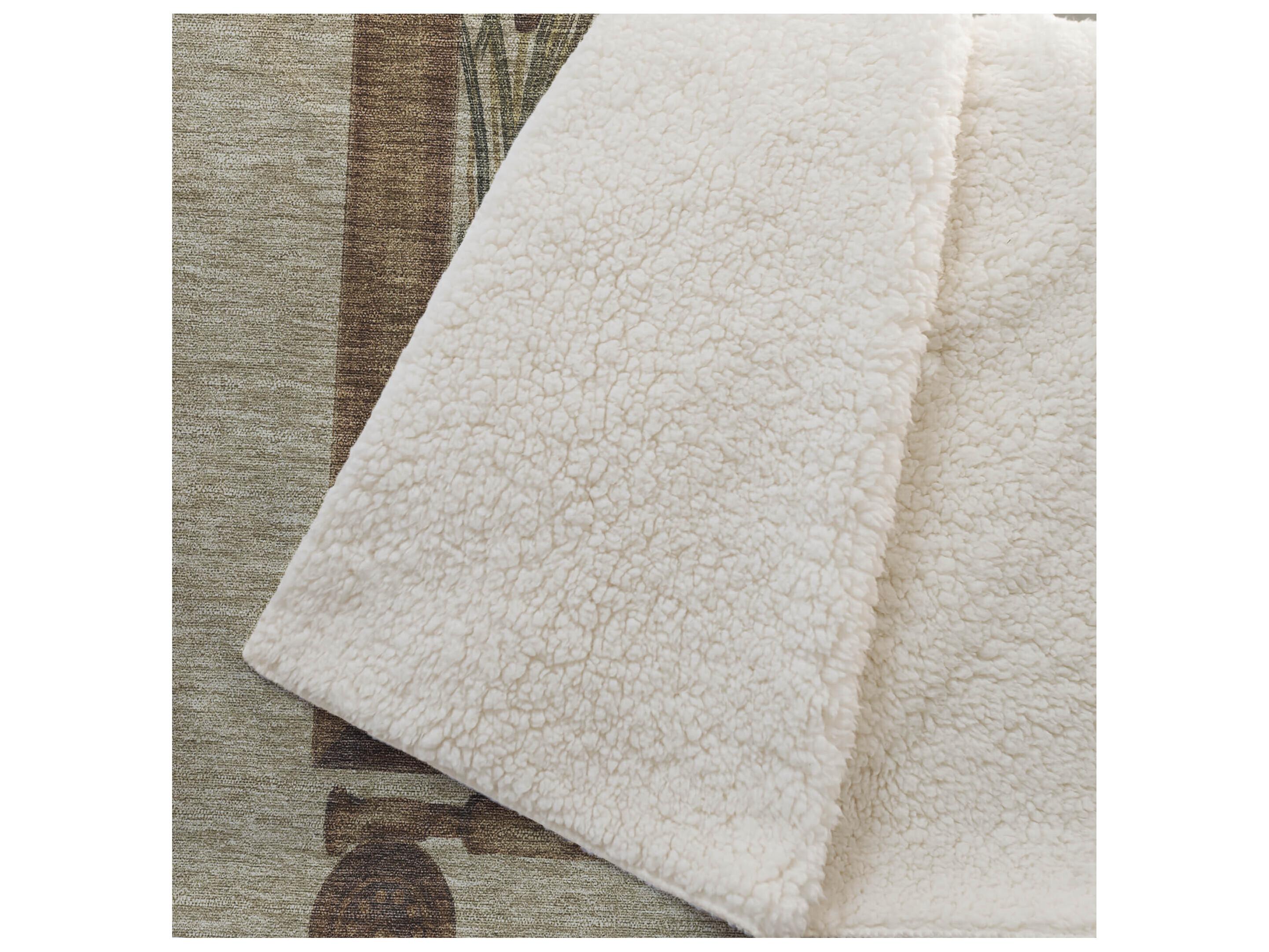 Dalyn Sherpa Beige Polyester Throw