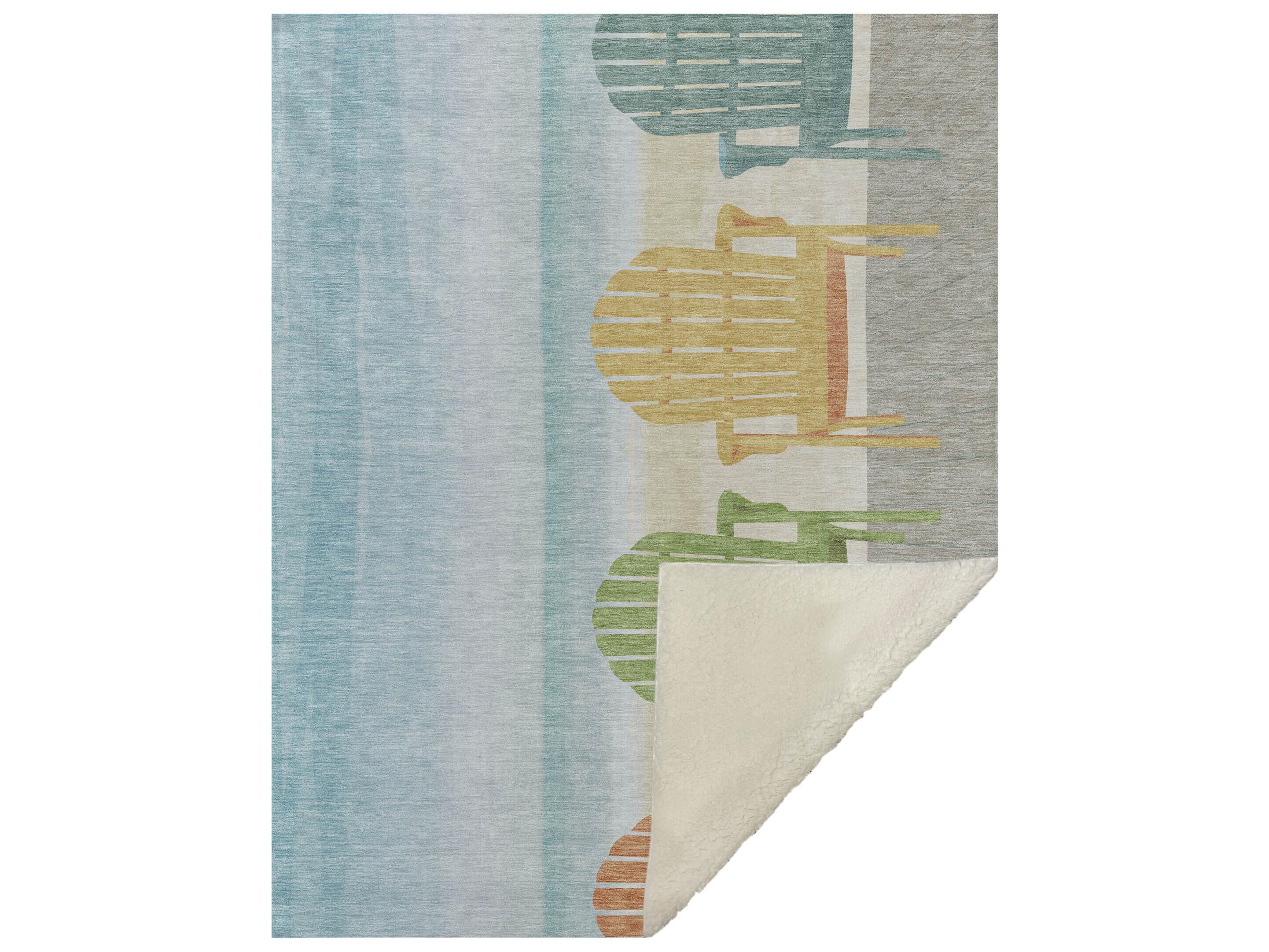 Dalyn Sherpa Blue Polyester Throw