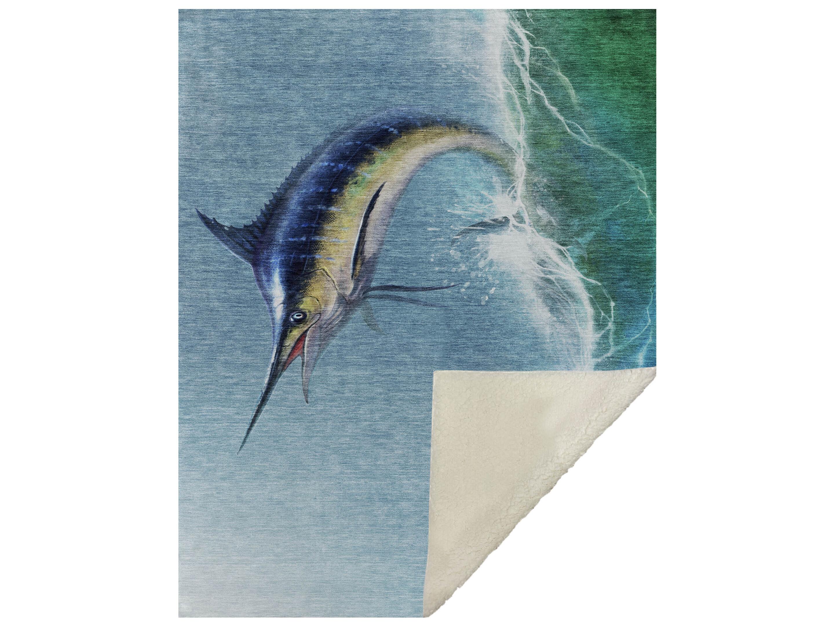 Dalyn Sherpa Blue Polyester Throw