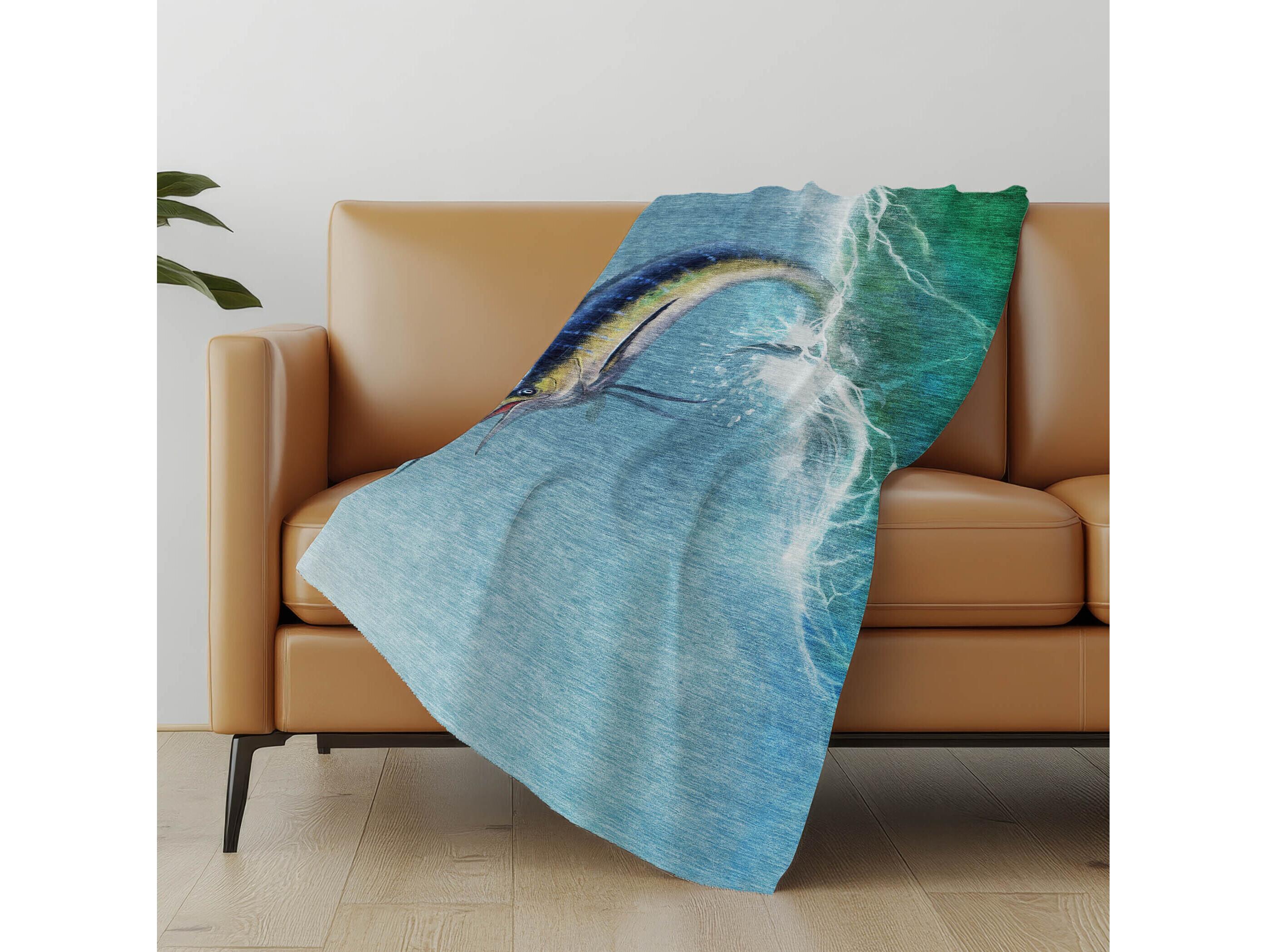 Dalyn Sherpa Blue Polyester Throw