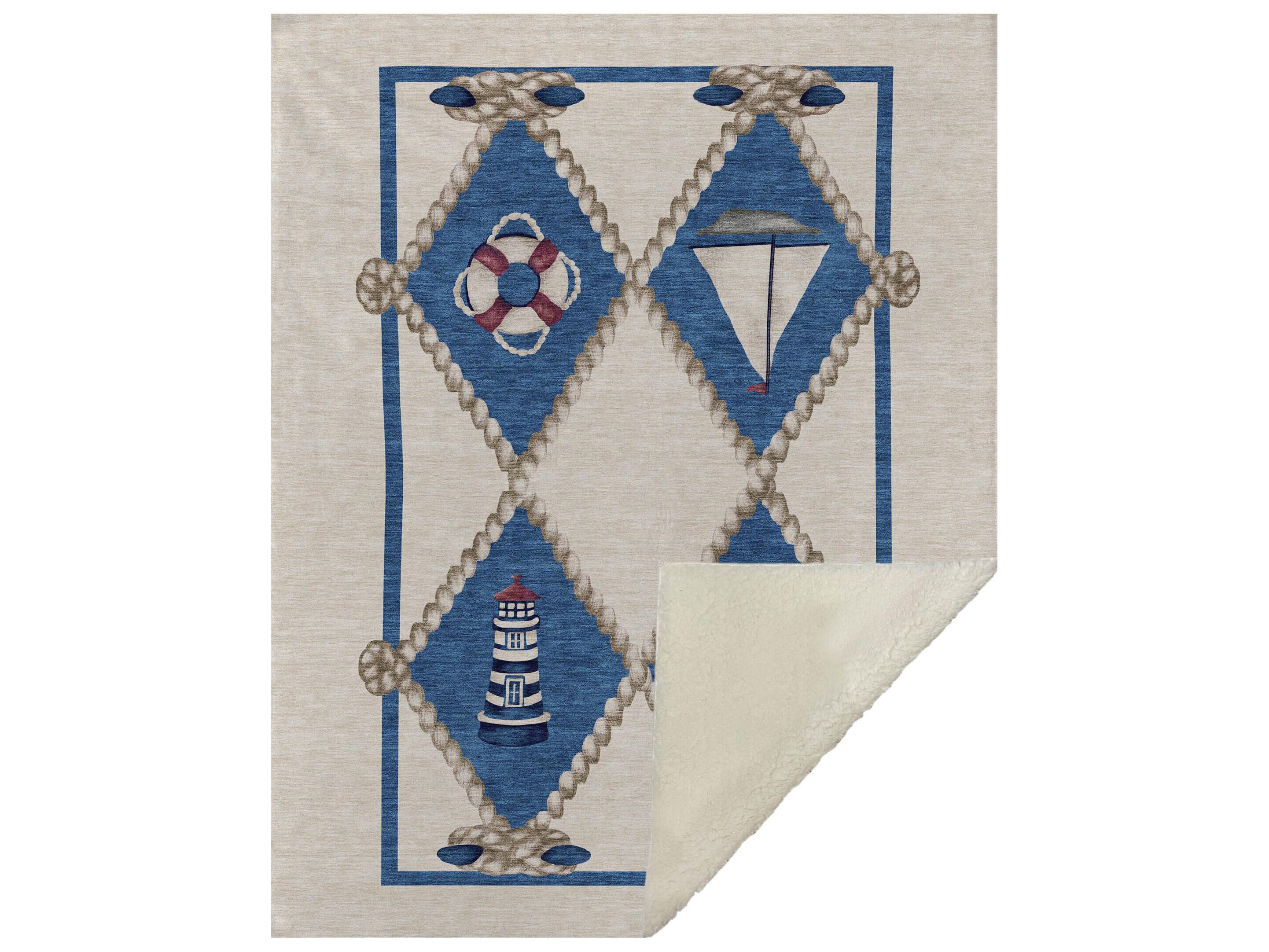 Dalyn Sherpa Ivory Polyester Throw