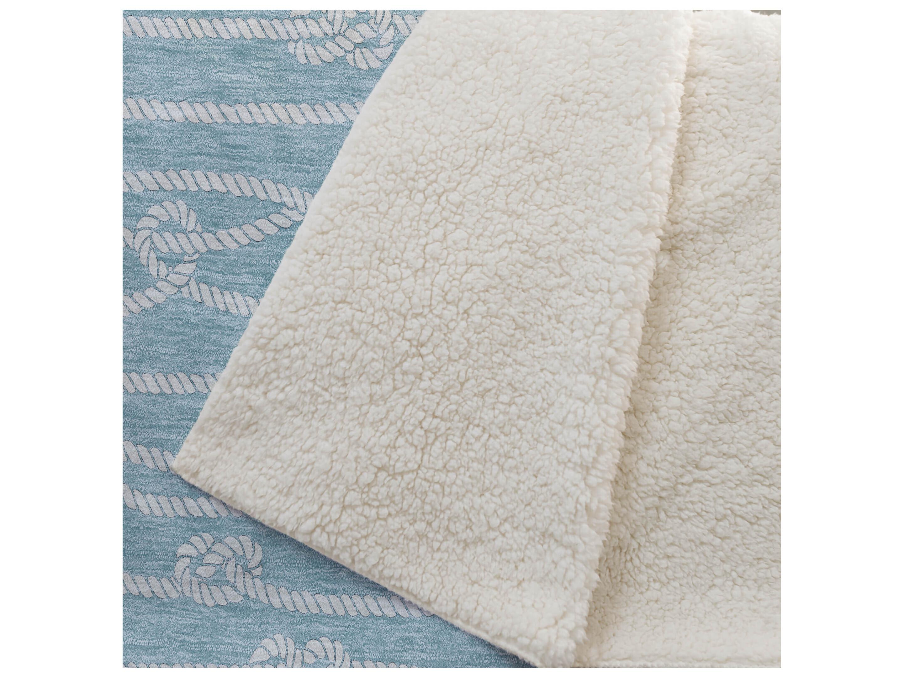 Dalyn Sherpa Blue Polyester Throw