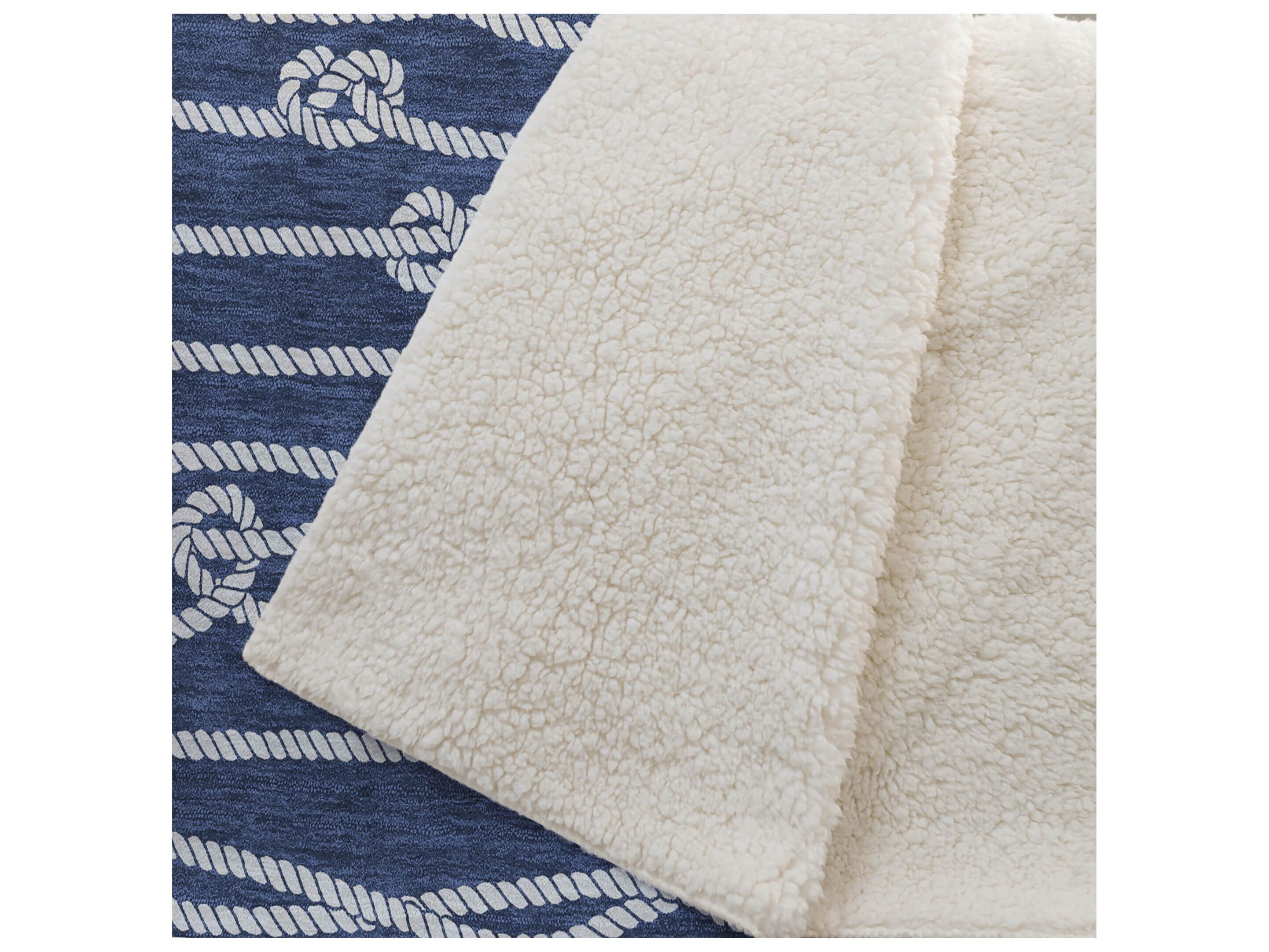 Dalyn Sherpa Blue Polyester Throw