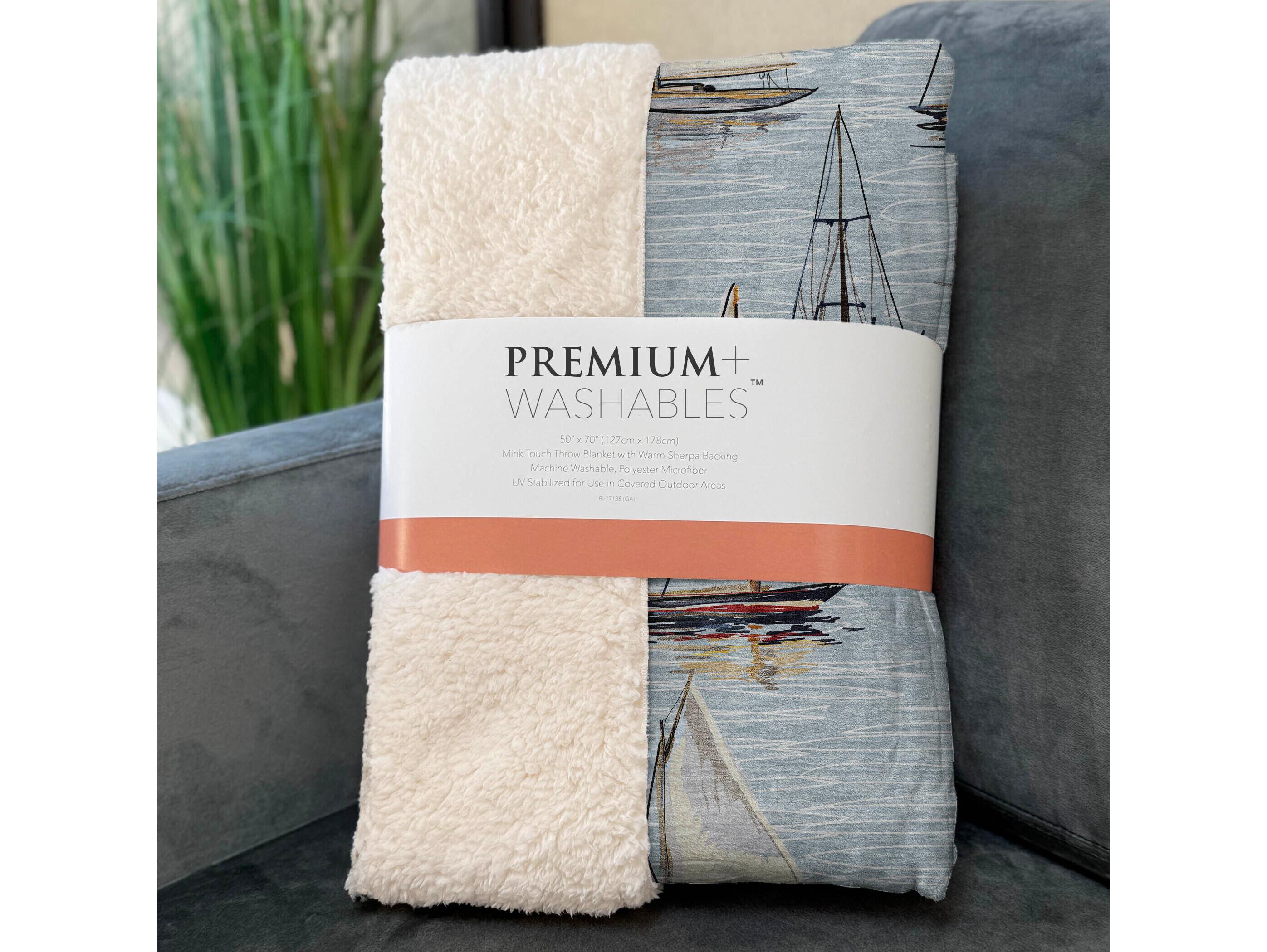 Dalyn Sherpa Blue Polyester Throw