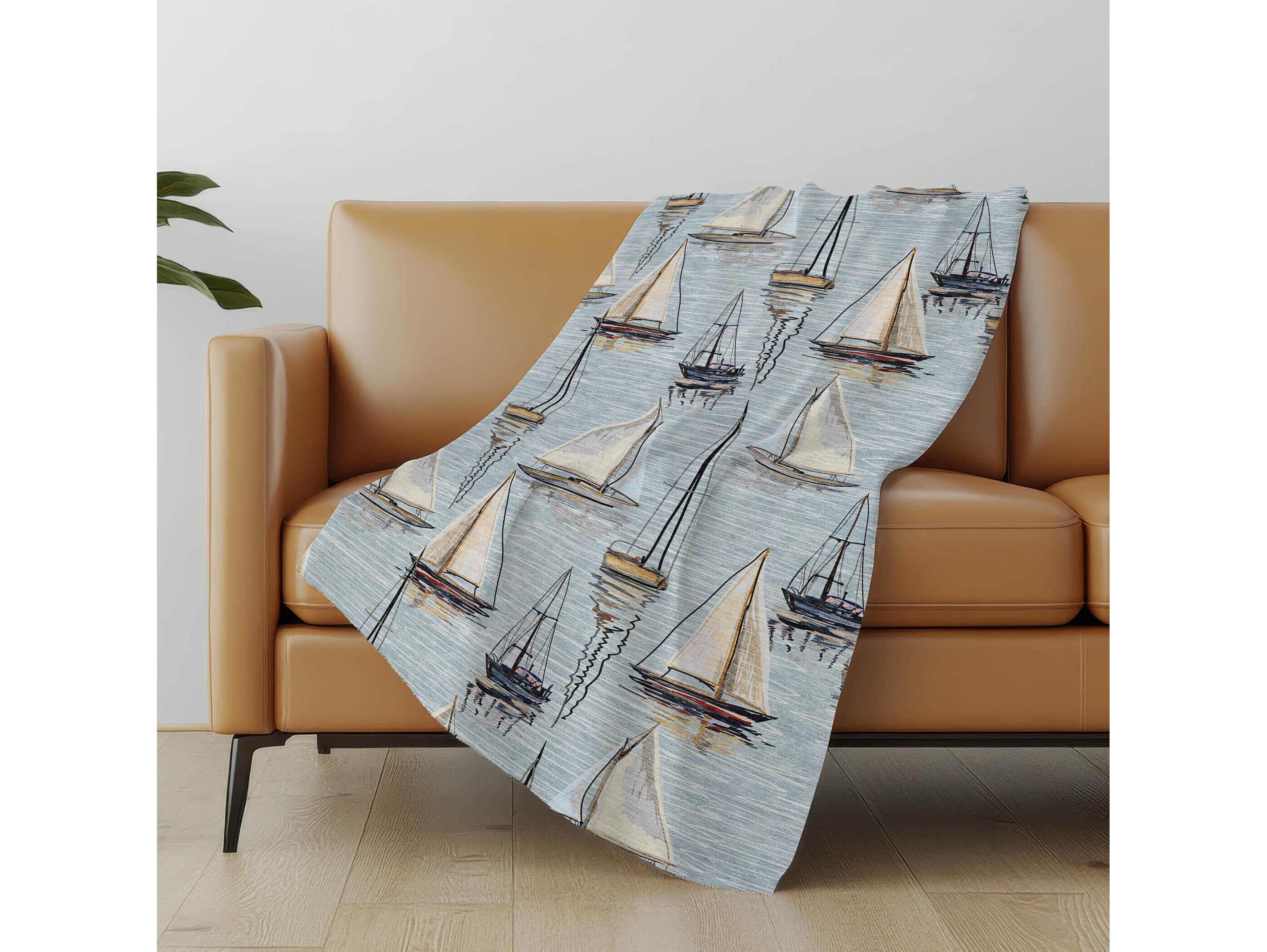 Dalyn Sherpa Blue Polyester Throw