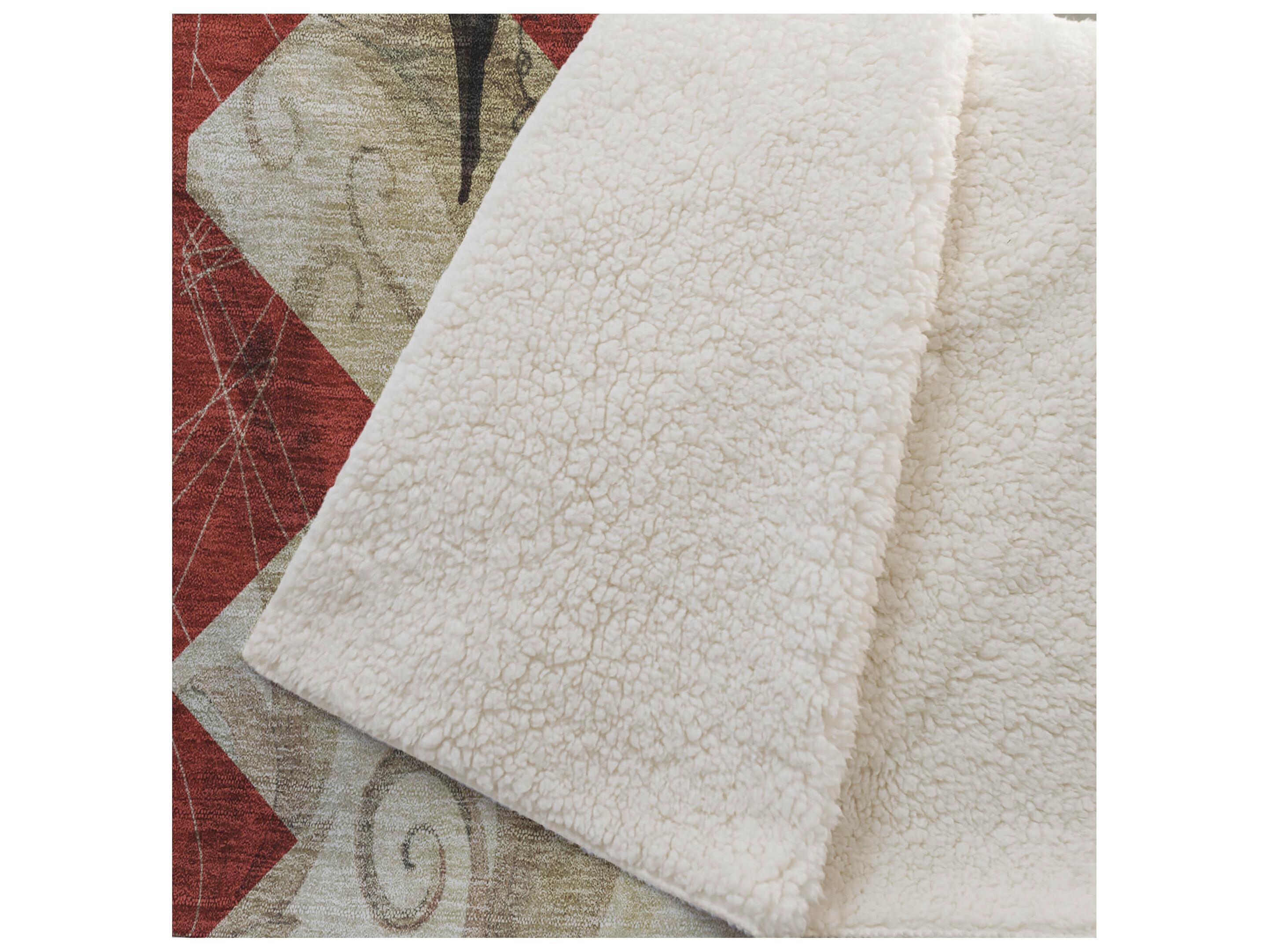 Dalyn Sherpa Brown Polyester Throw