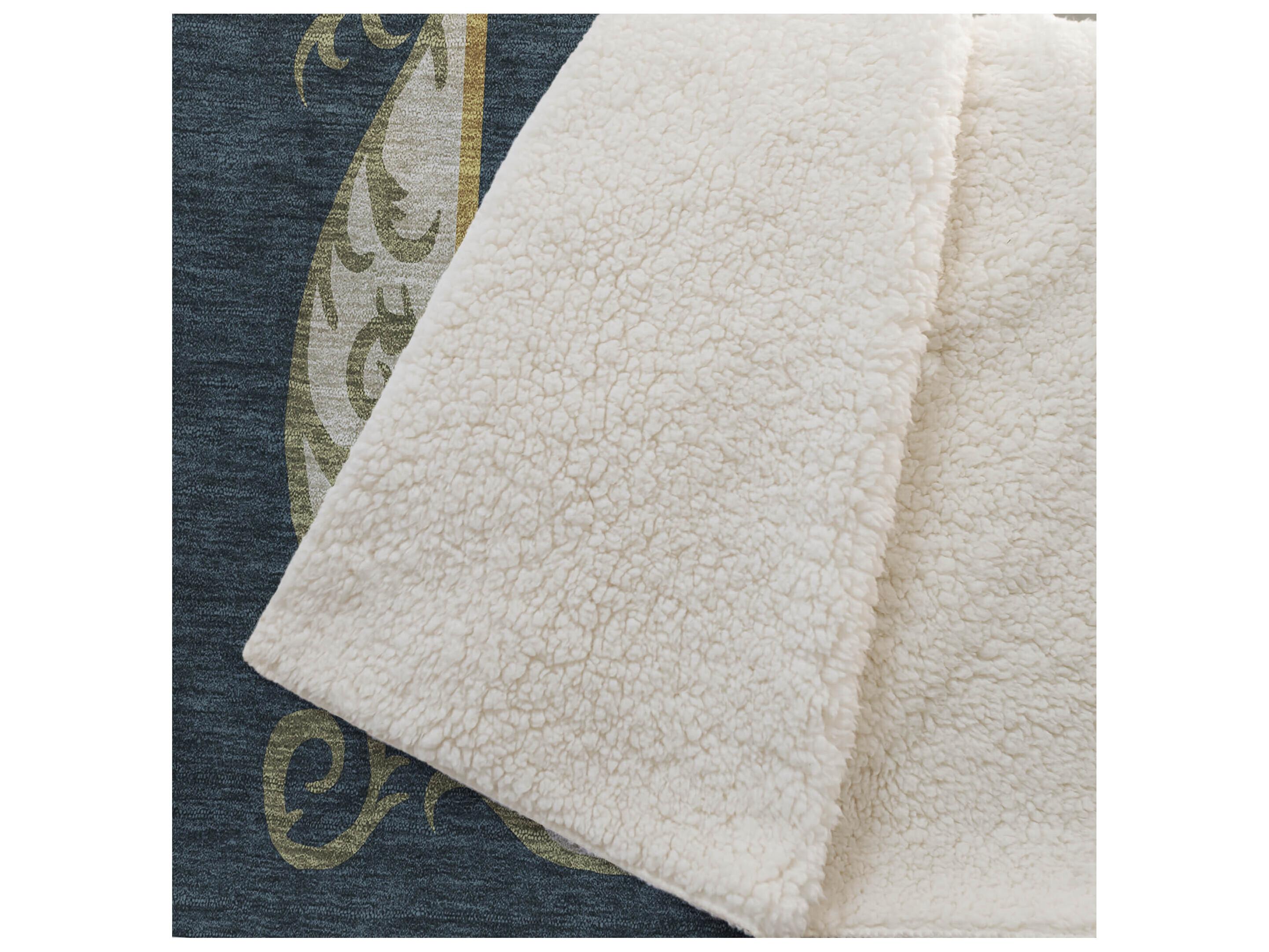 Dalyn Sherpa Black Polyester Throw