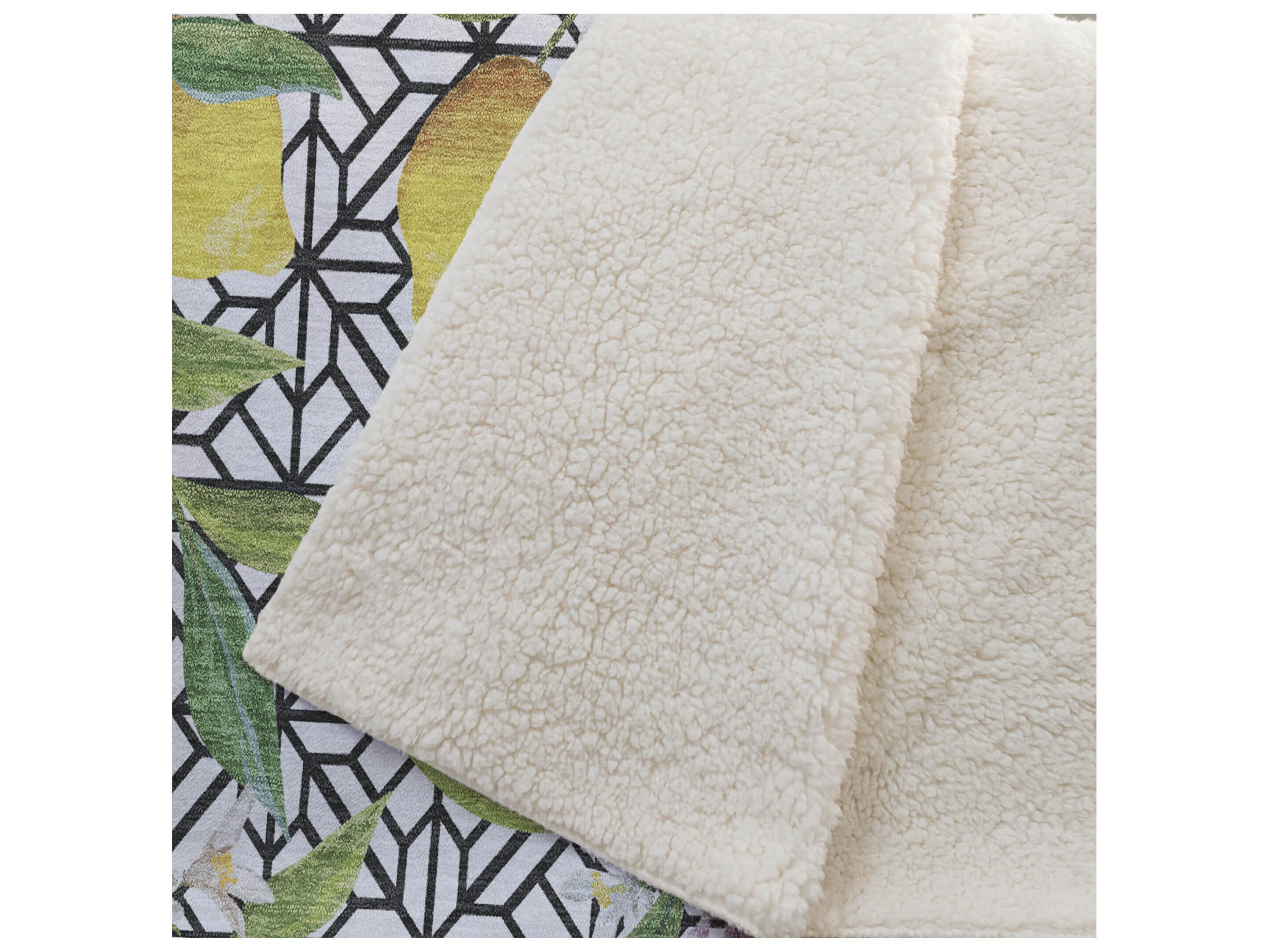 Dalyn Sherpa Ivory Polyester Throw