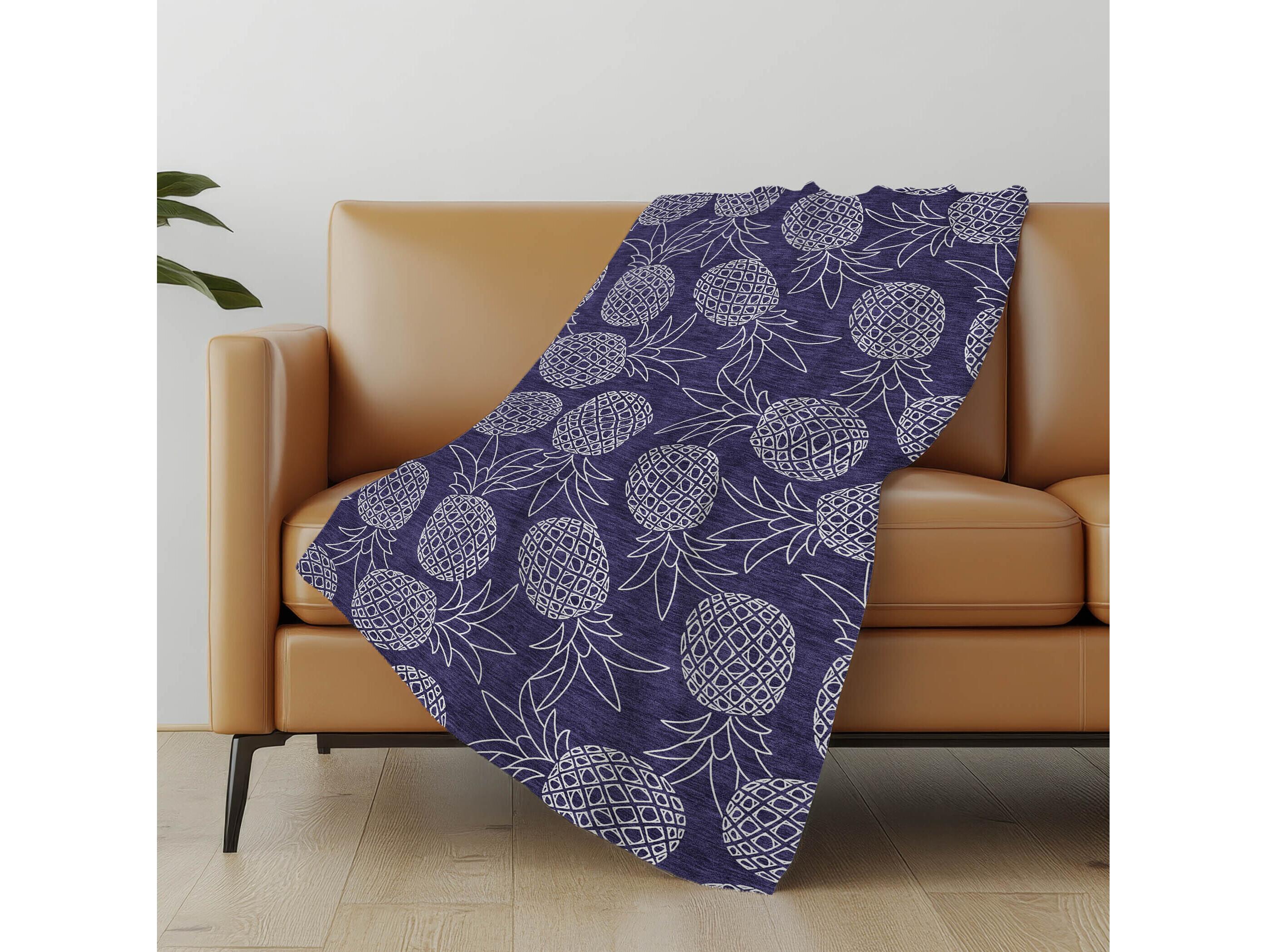 Dalyn Sherpa Blue Polyester Throw