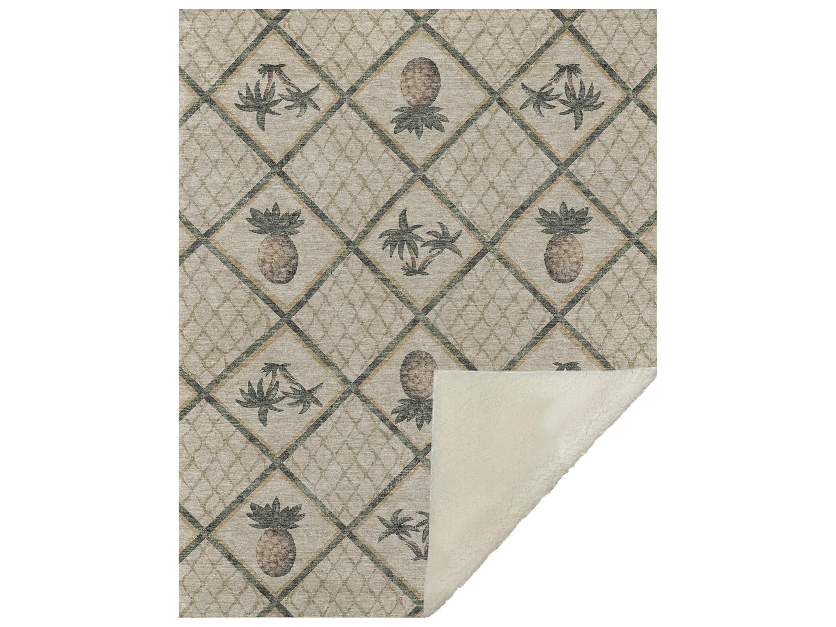 Dalyn Sherpa Beige Polyester Throw