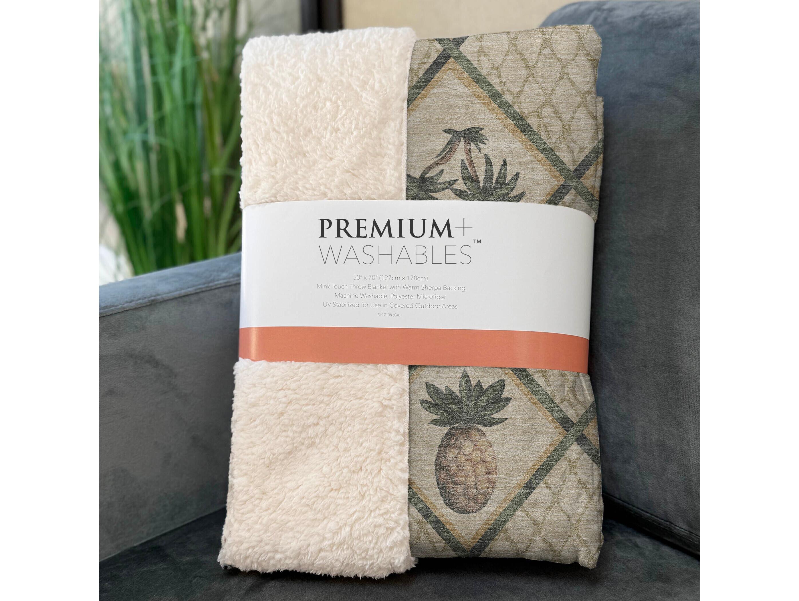 Dalyn Sherpa Beige Polyester Throw