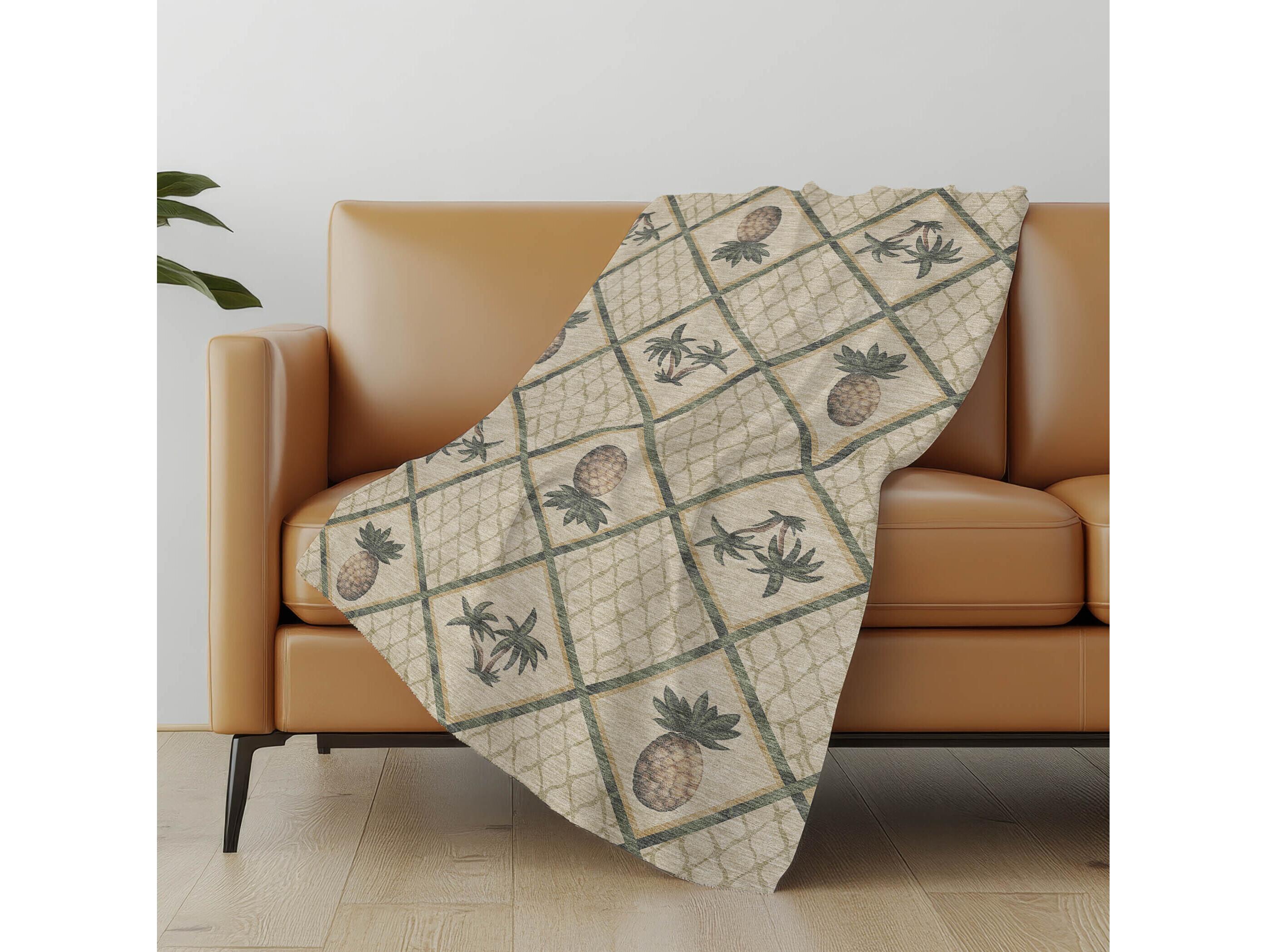Dalyn Sherpa Beige Polyester Throw