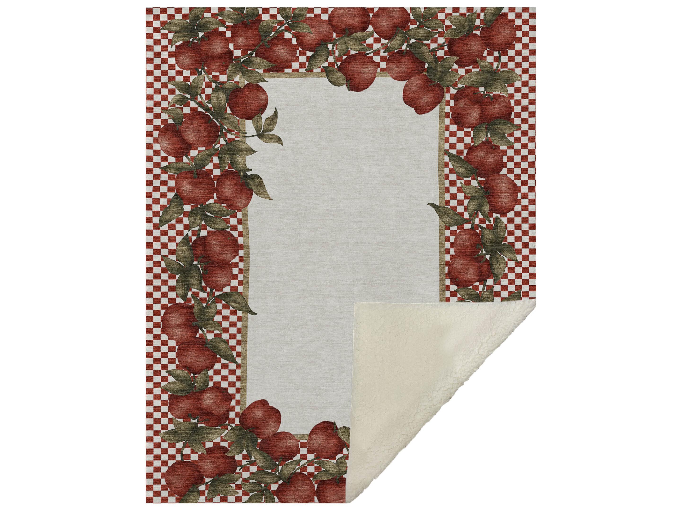 Dalyn Sherpa Red Polyester Throw