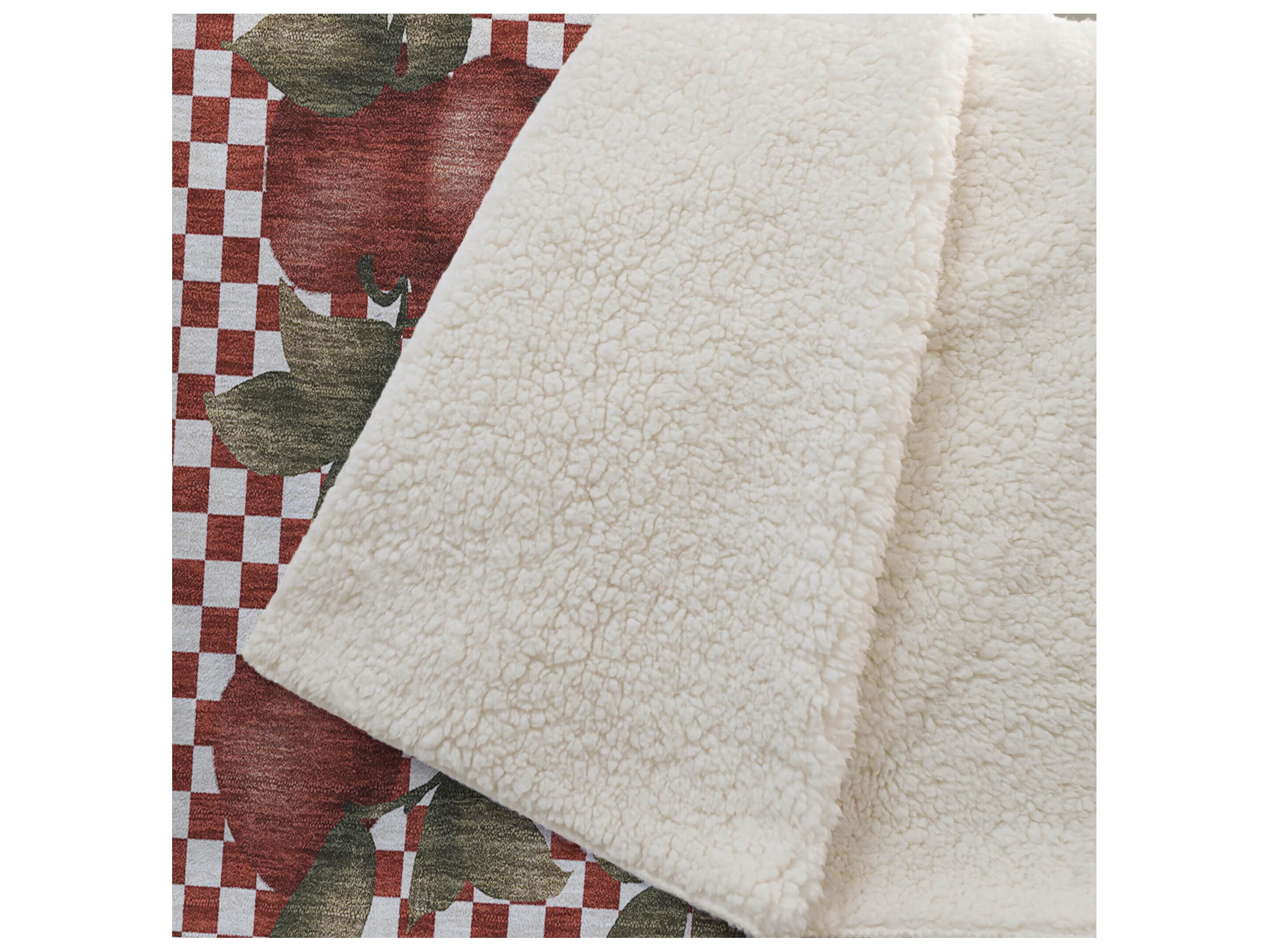 Dalyn Sherpa Red Polyester Throw