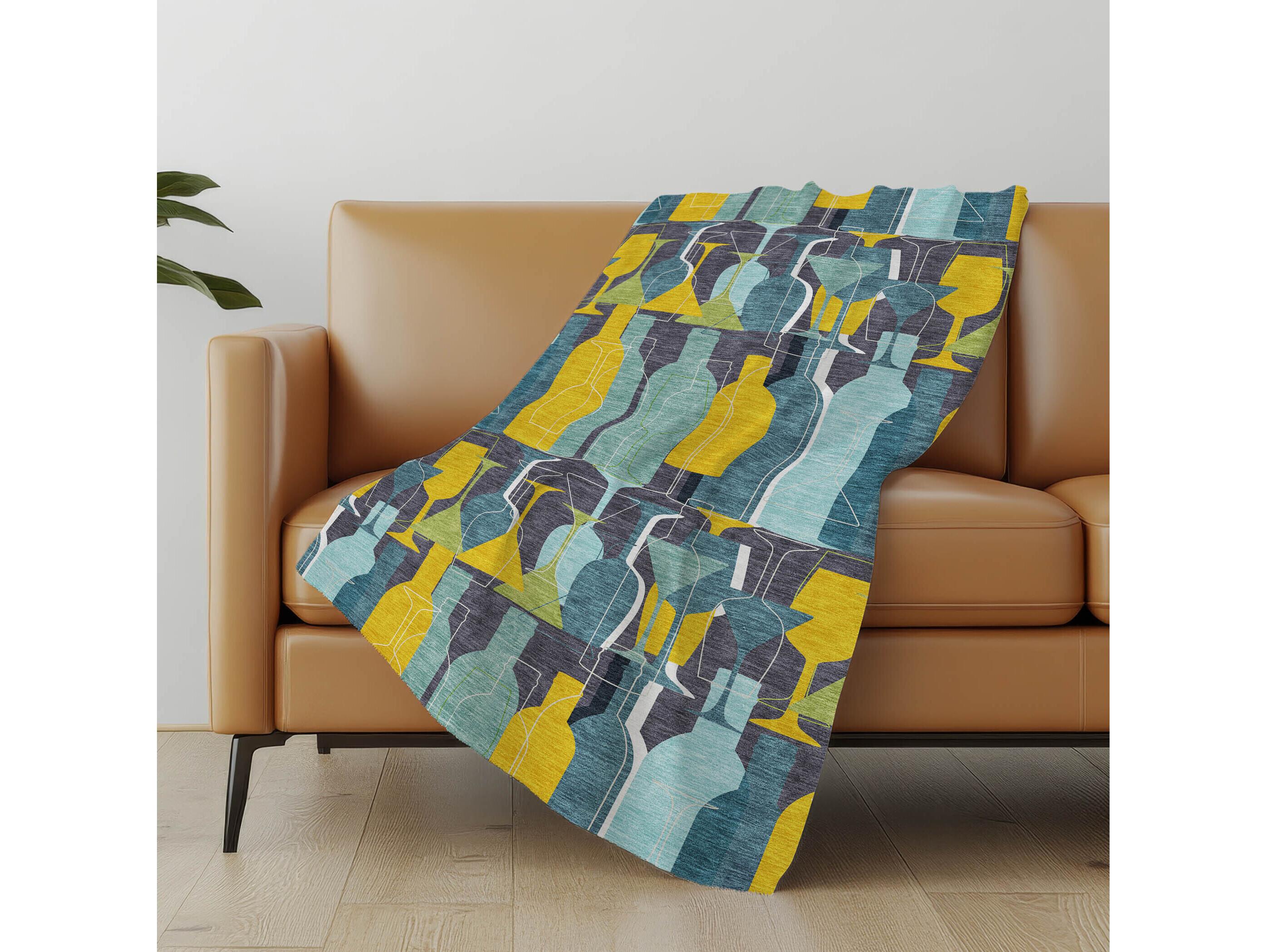 Dalyn Sherpa Blue Polyester Throw