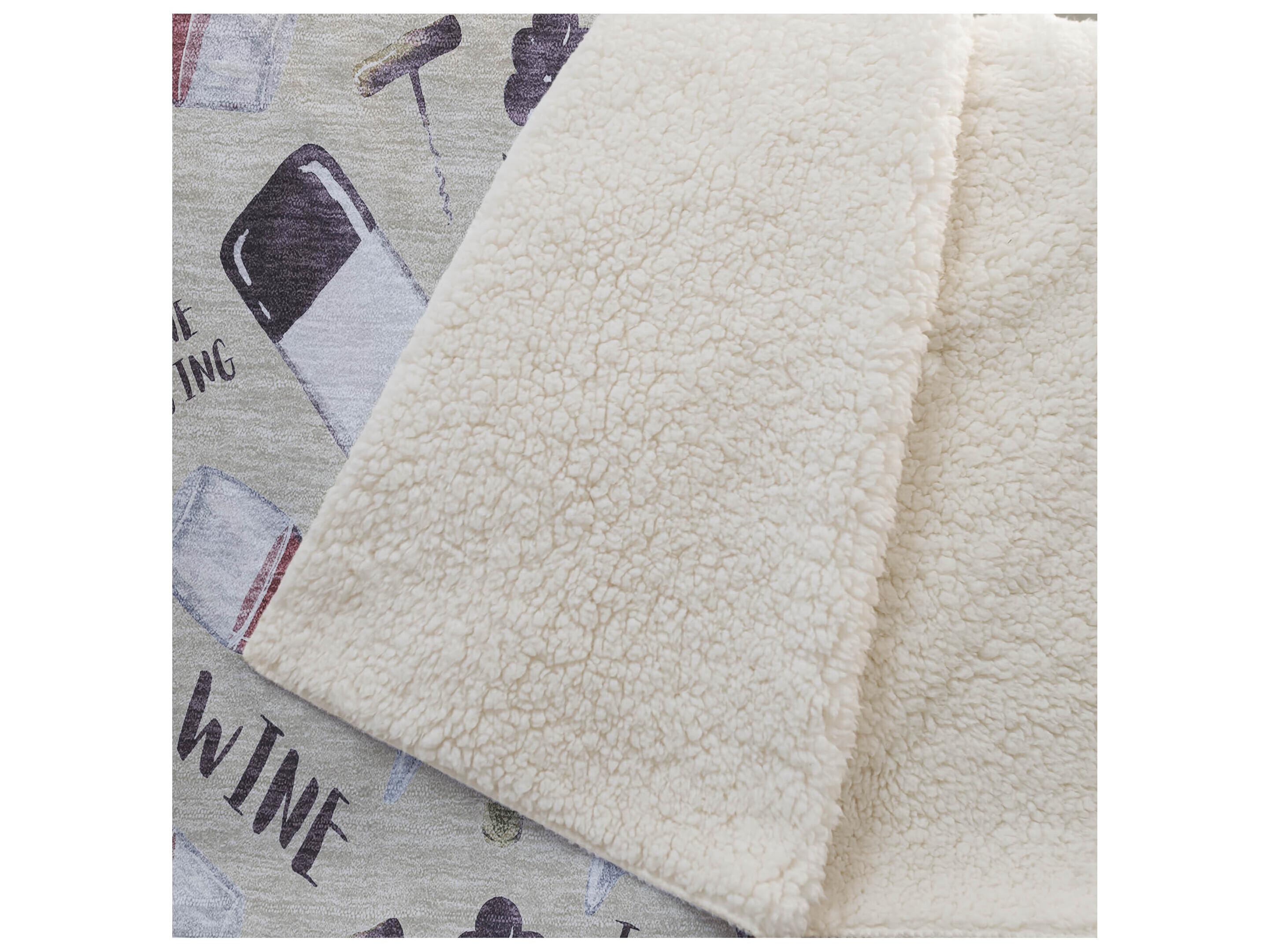 Dalyn Sherpa Ivory Polyester Throw