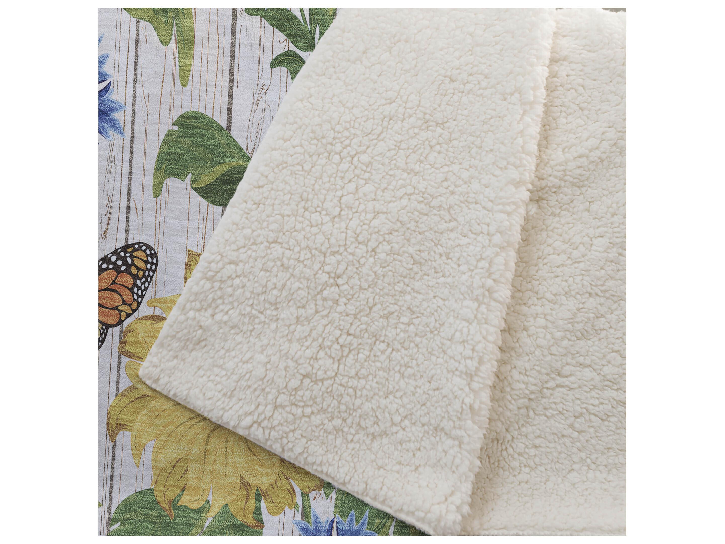 Dalyn Sherpa Beige Polyester Throw