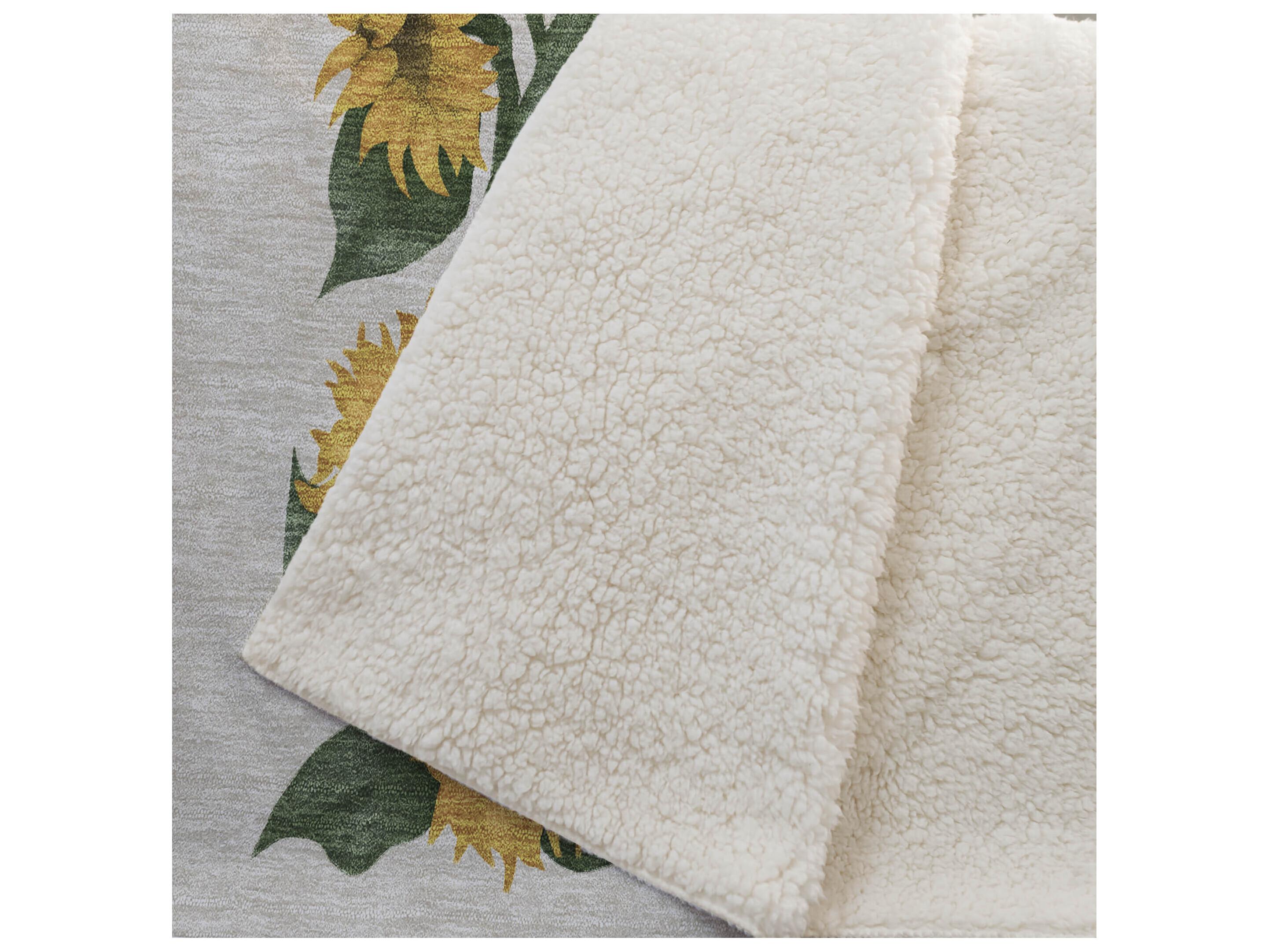 Dalyn Sherpa Beige Polyester Throw