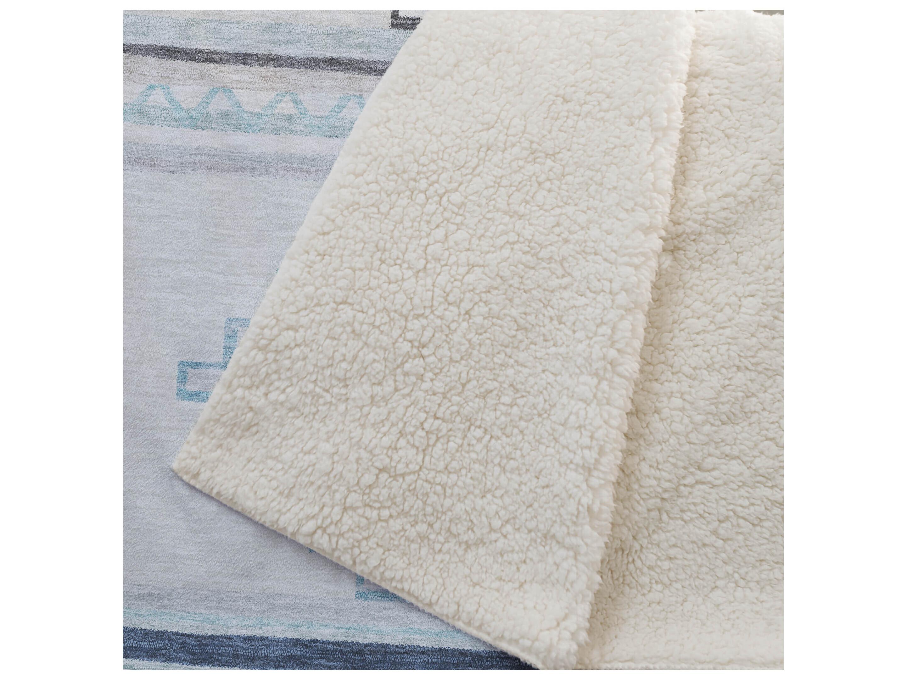 Dalyn Sherpa Ivory Polyester Throw