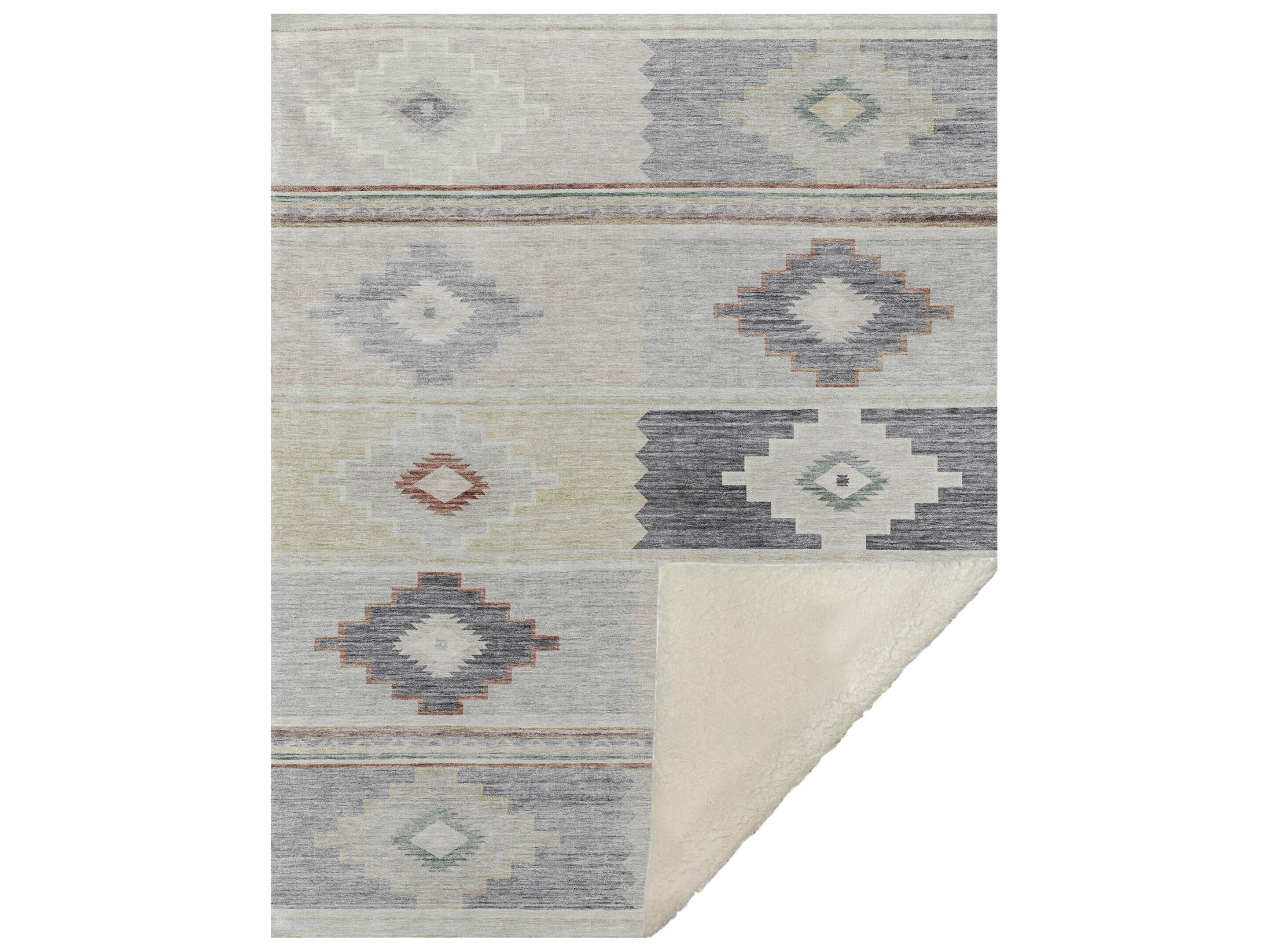Dalyn Sherpa Ivory Polyester Throw