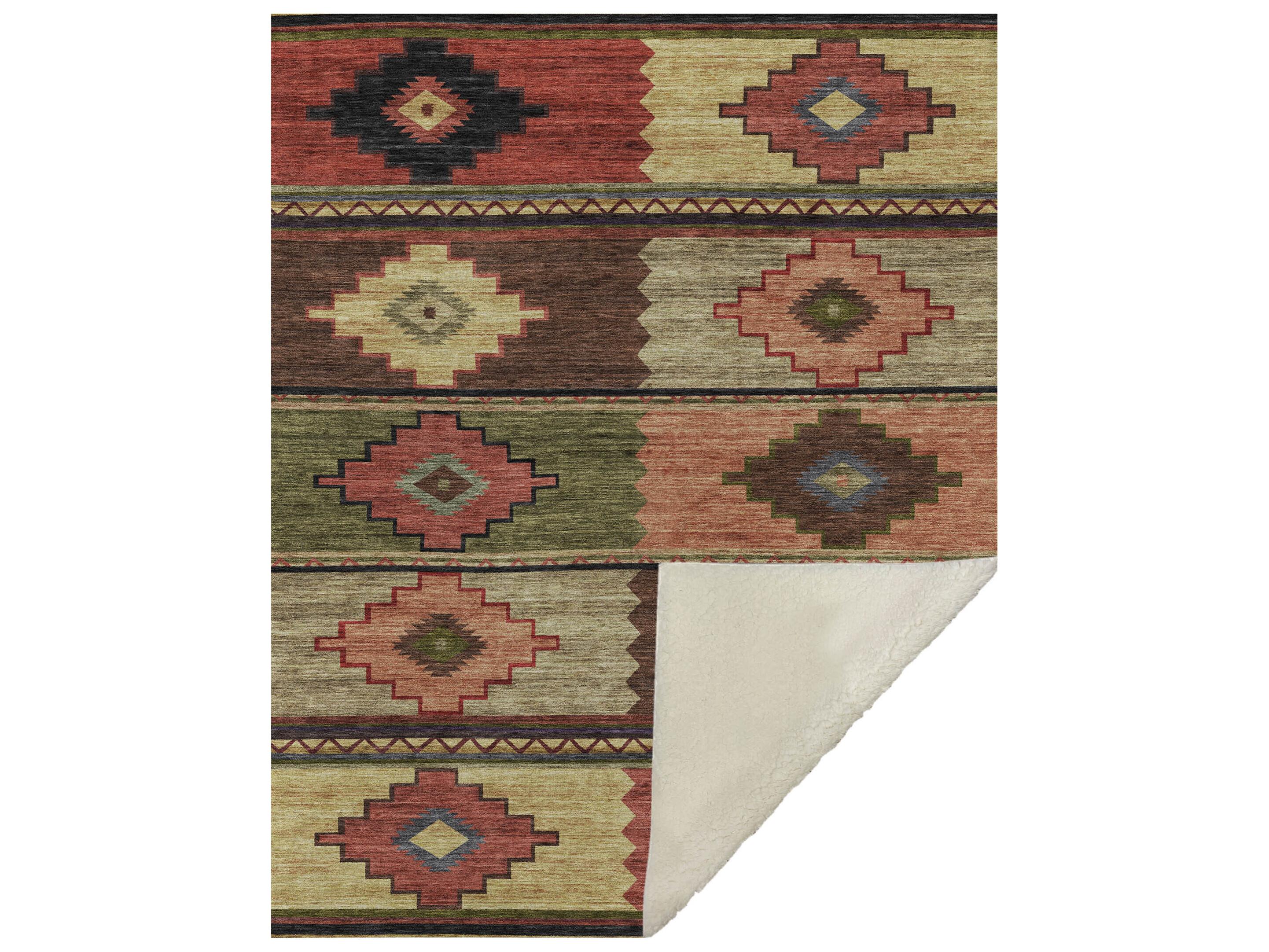 Dalyn Sherpa Brown Polyester Throw