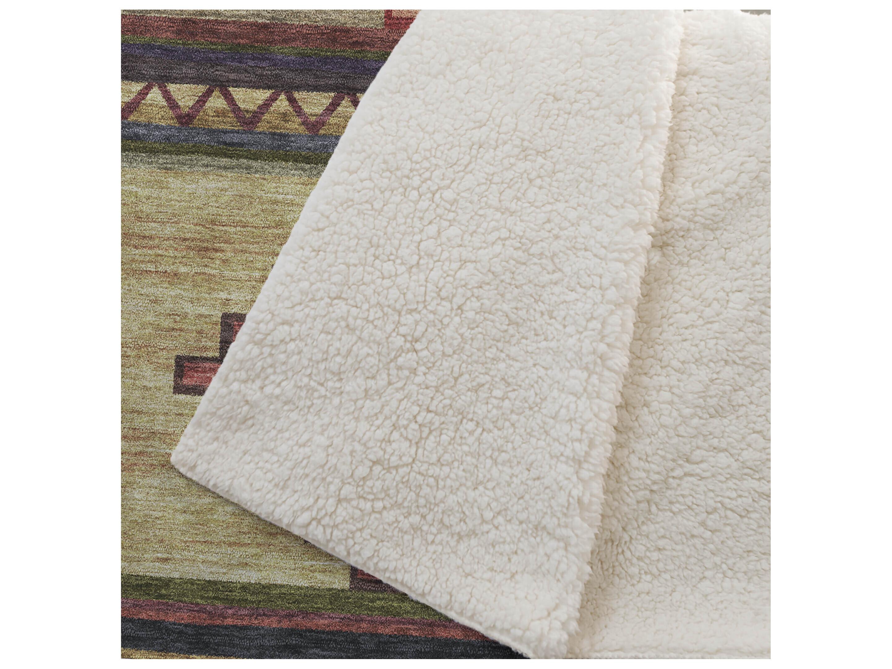 Dalyn Sherpa Brown Polyester Throw