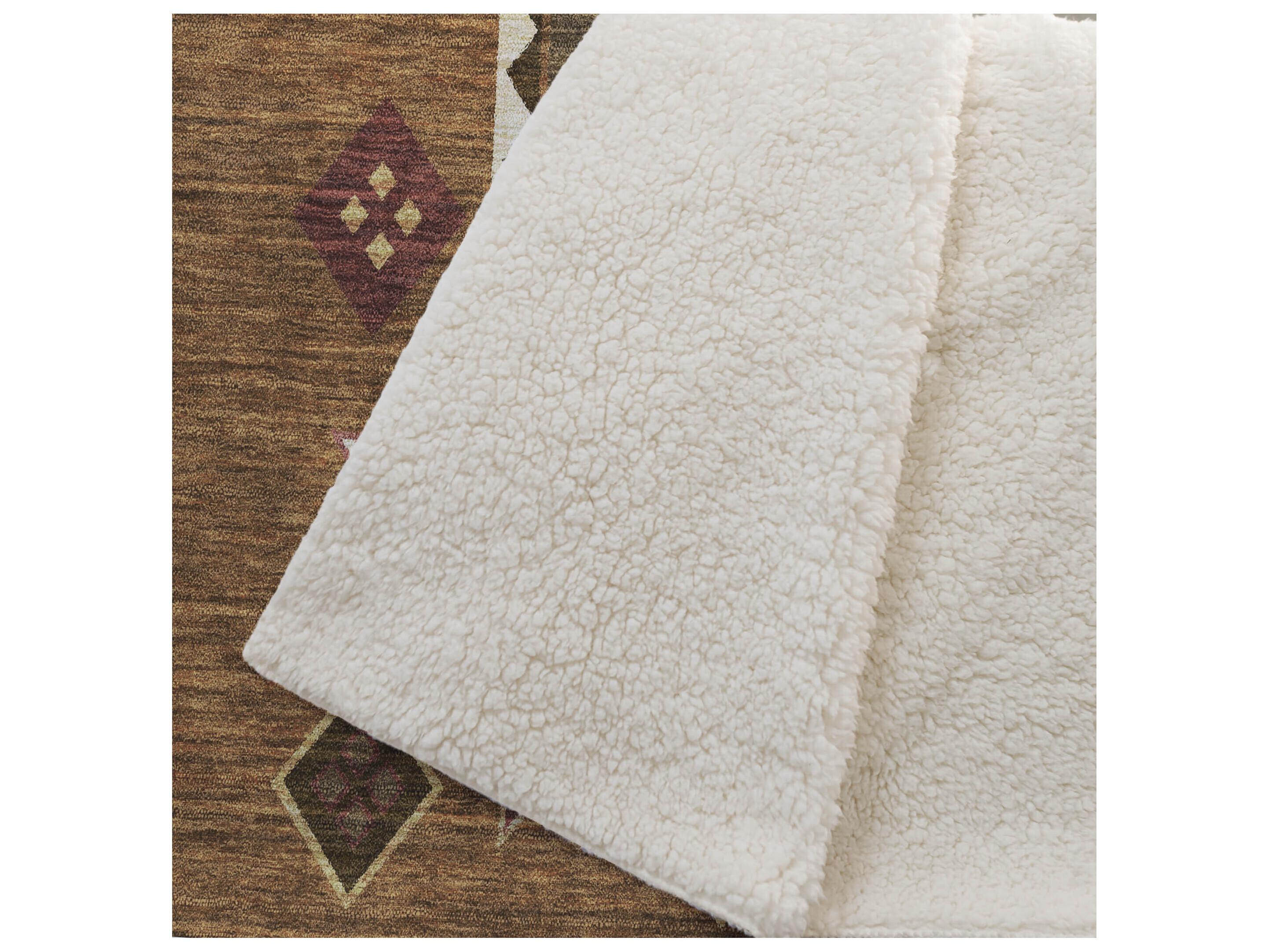 Dalyn Sherpa Brown Polyester Throw