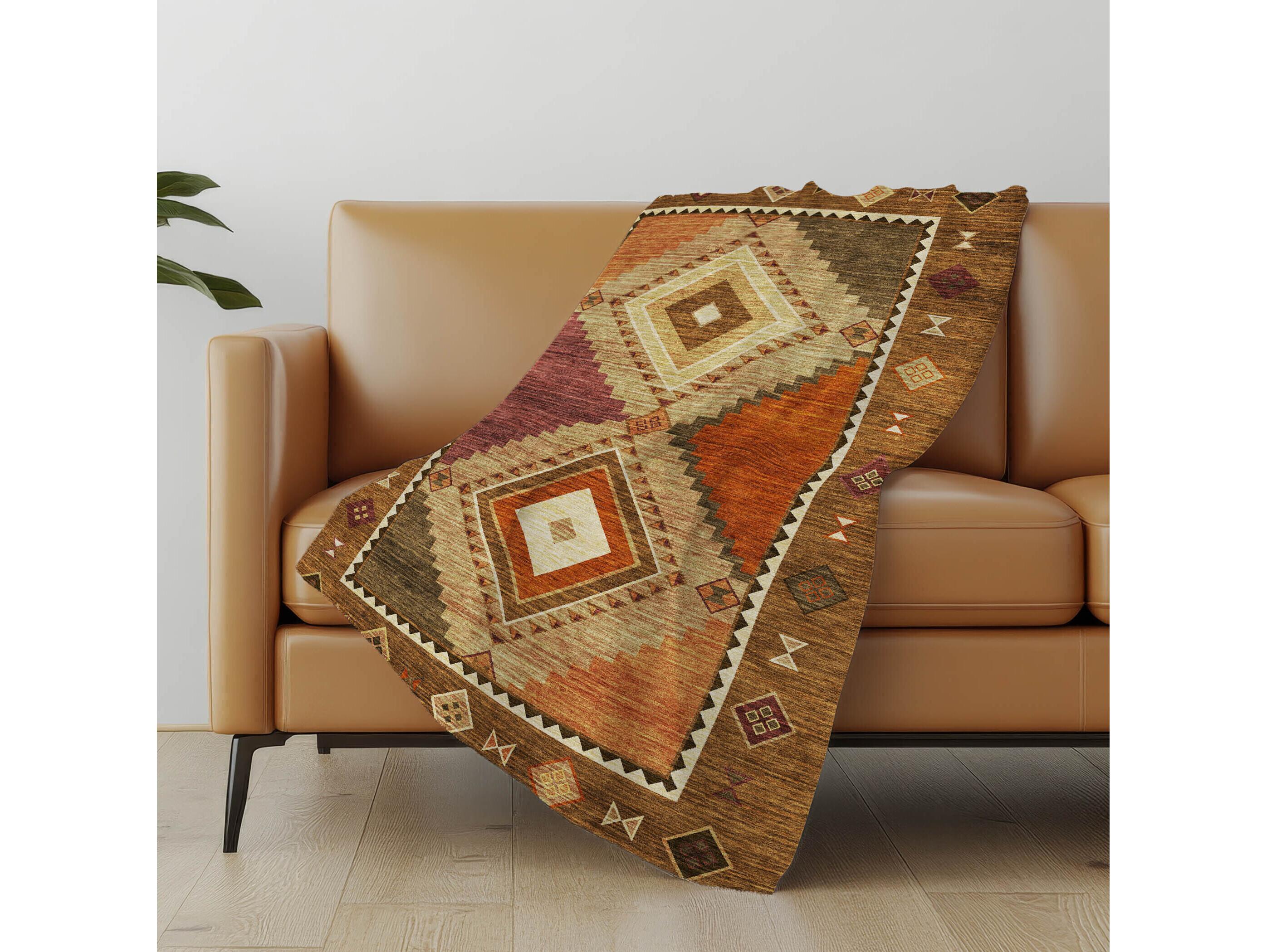 Dalyn Sherpa Brown Polyester Throw