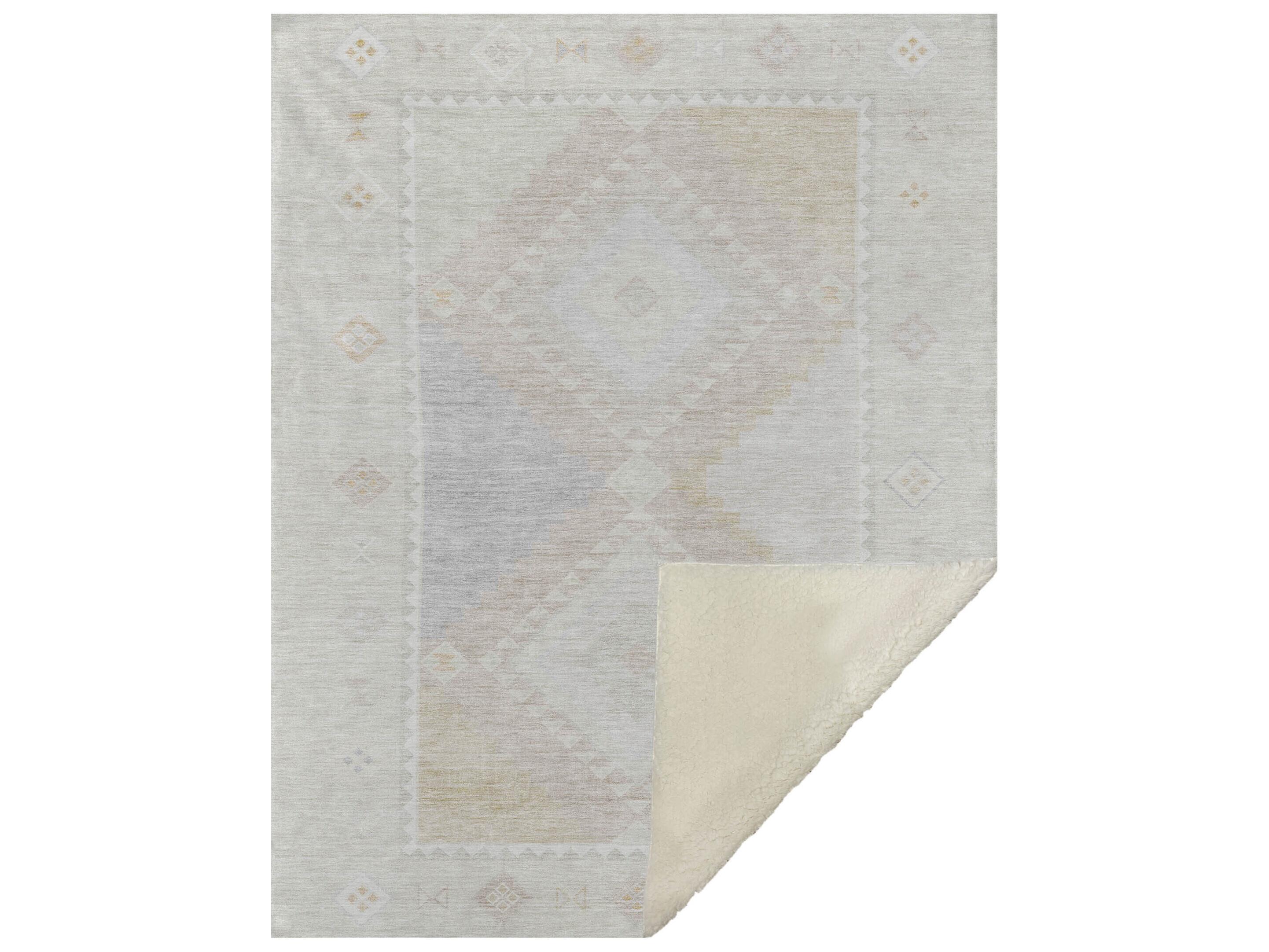 Dalyn Sherpa Ivory Polyester Throw
