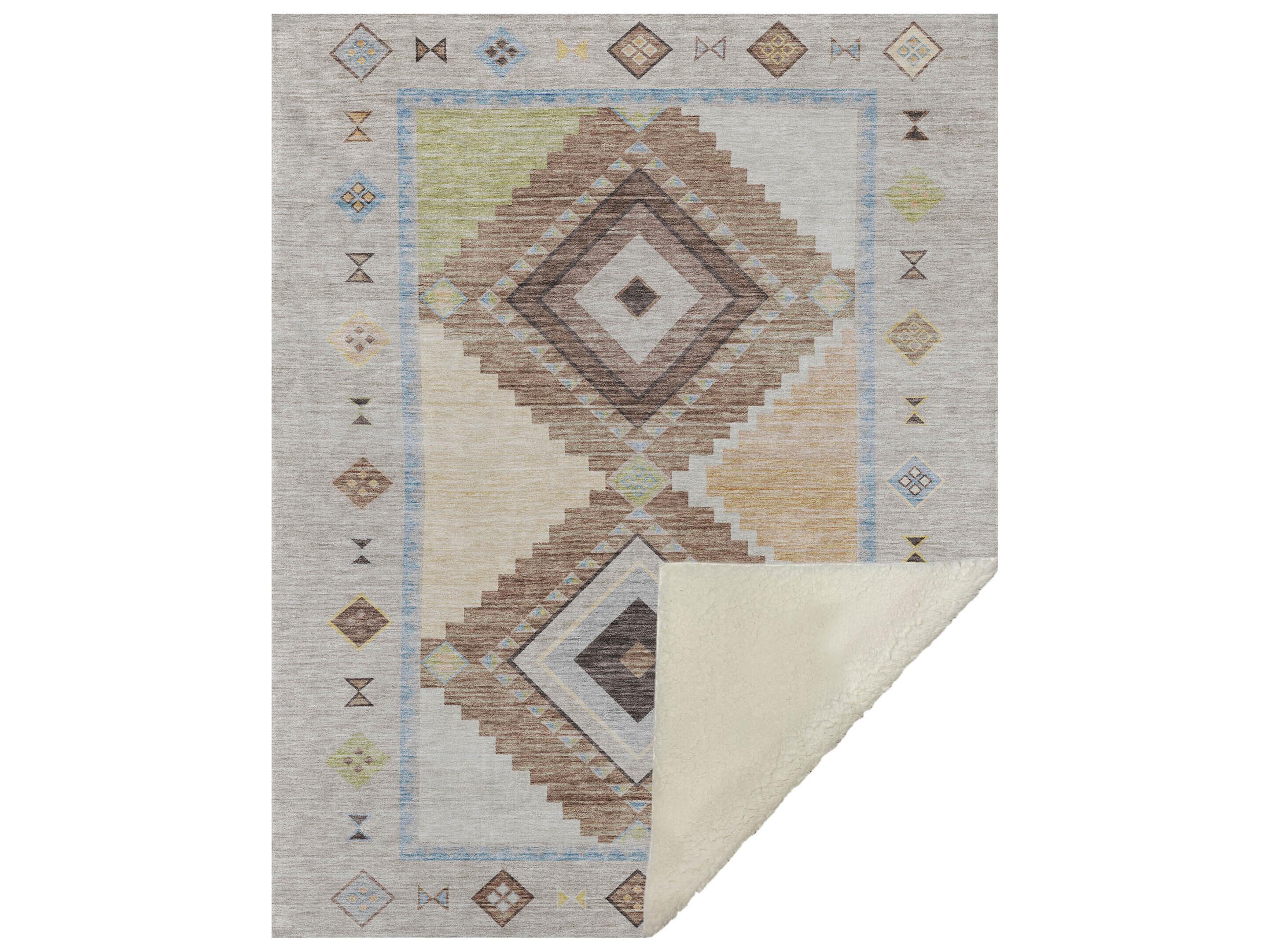 Dalyn Sherpa Taupe Polyester Throw