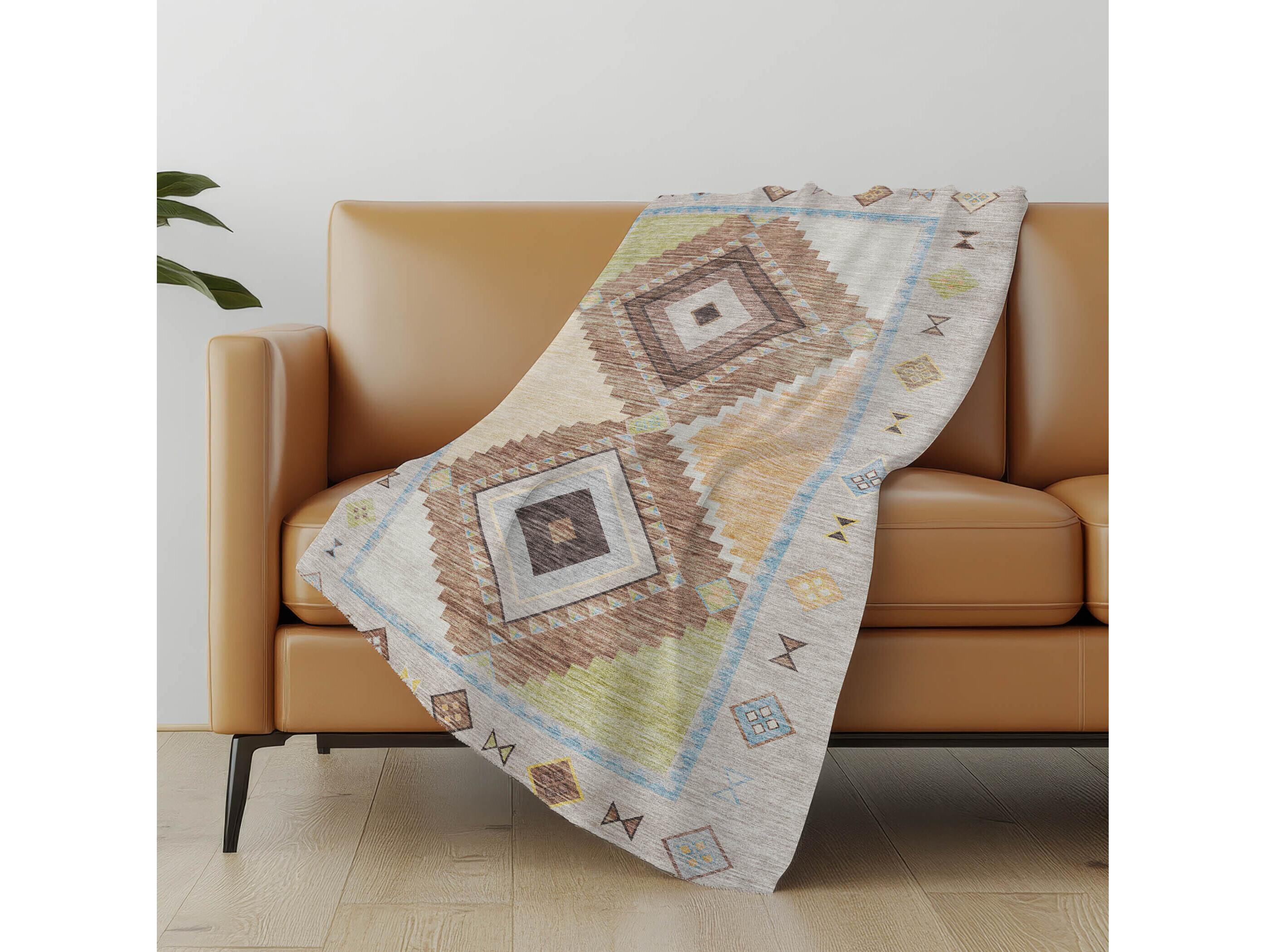 Dalyn Sherpa Taupe Polyester Throw