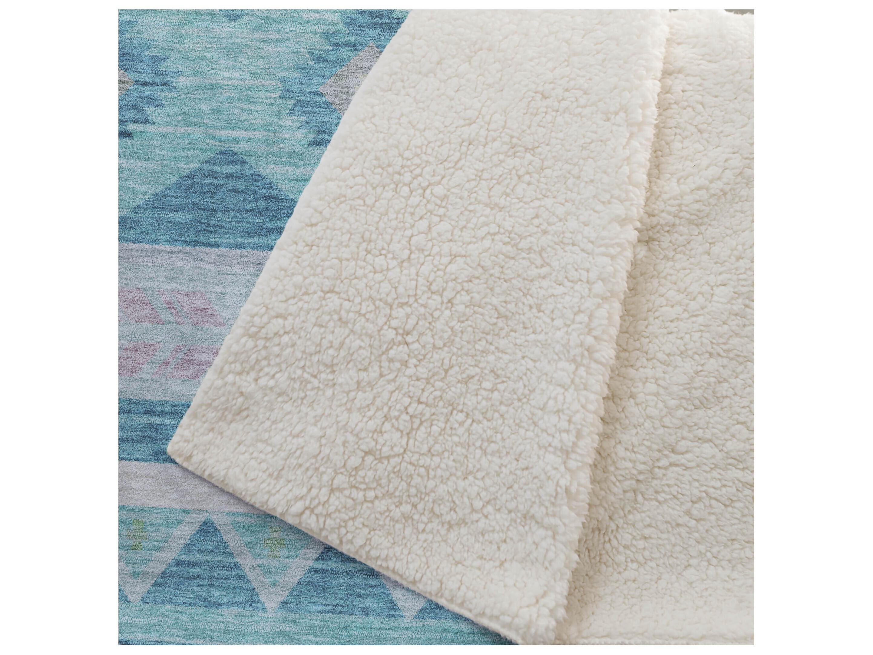 Dalyn Sherpa Teal Polyester Throw