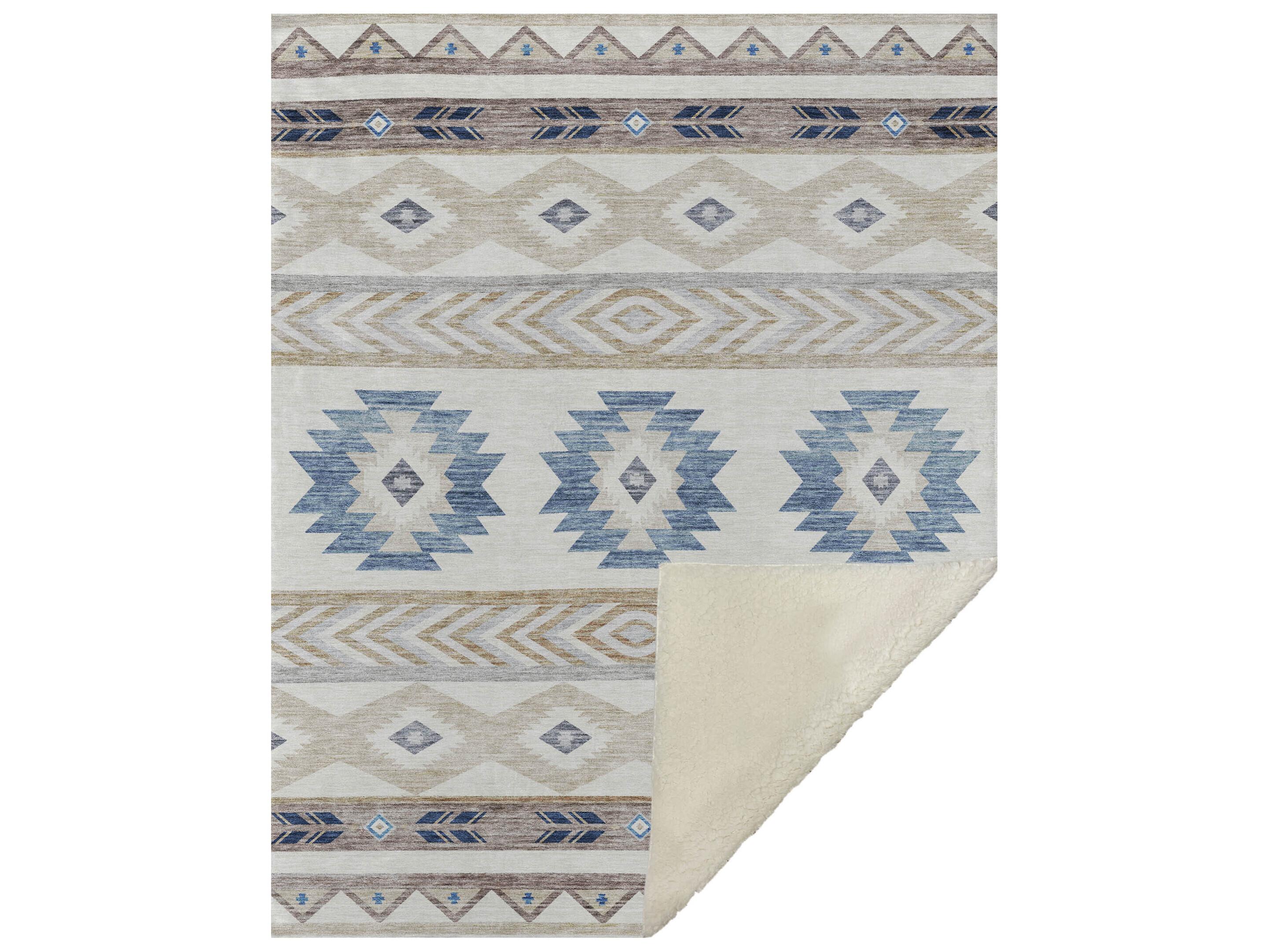 Dalyn Sherpa Ivory Polyester Throw